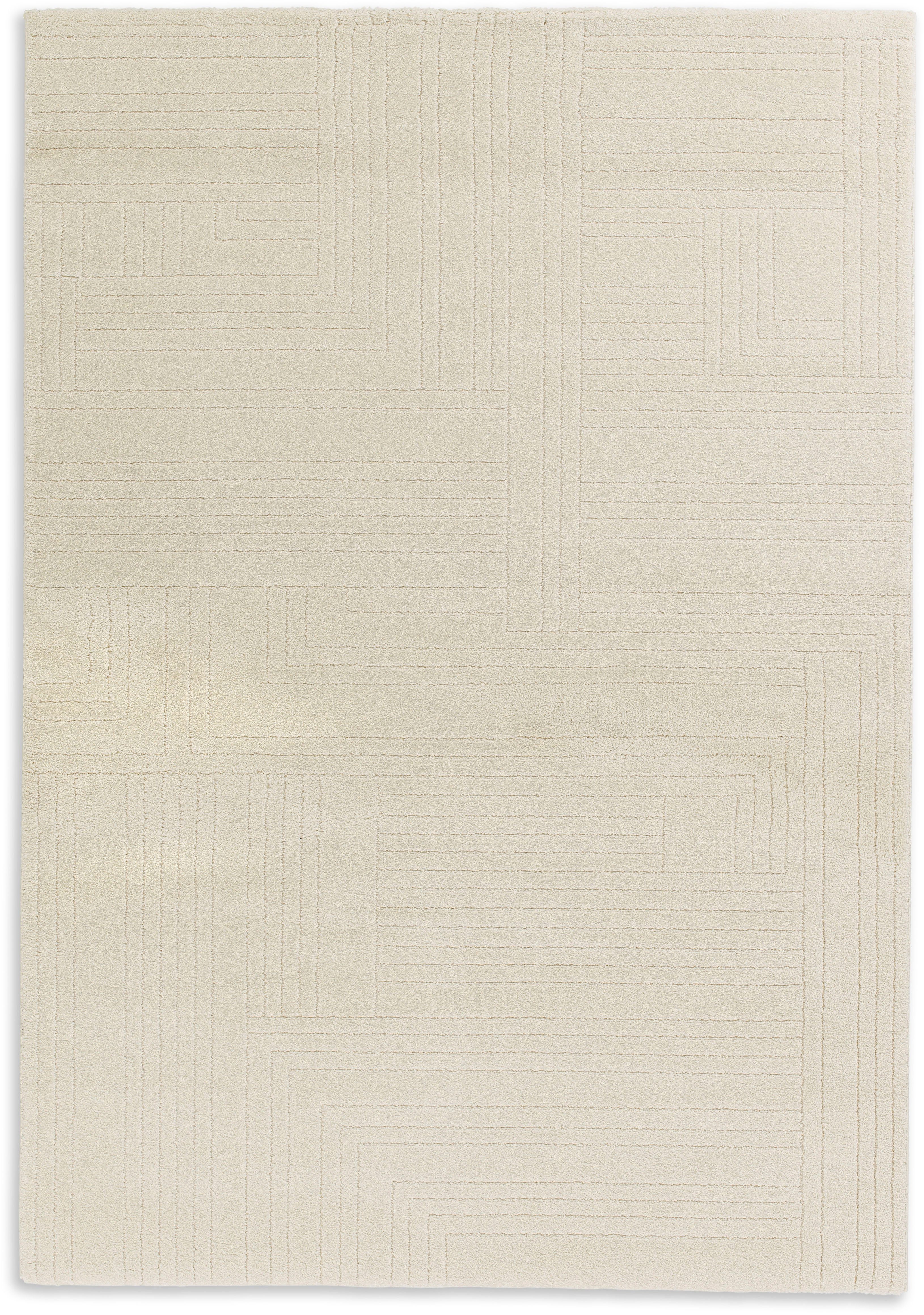 SCHÖNER WOHNEN-Kollektion Teppich Pure 6317-242, rechteckig, Höhe: 22 mm, Kurzflor, Hoch Tief Struktur, Wohnzimmer, Schöner Wohnen Kollektion