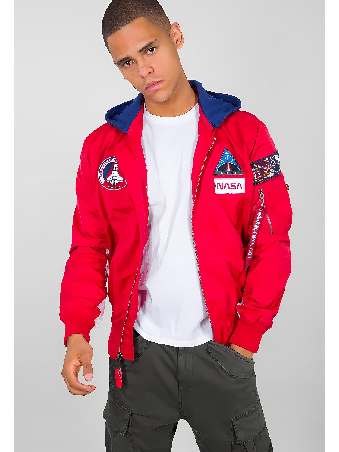 Alpha Industries Kurzjacke Ma-1 Tt Hood Nasa