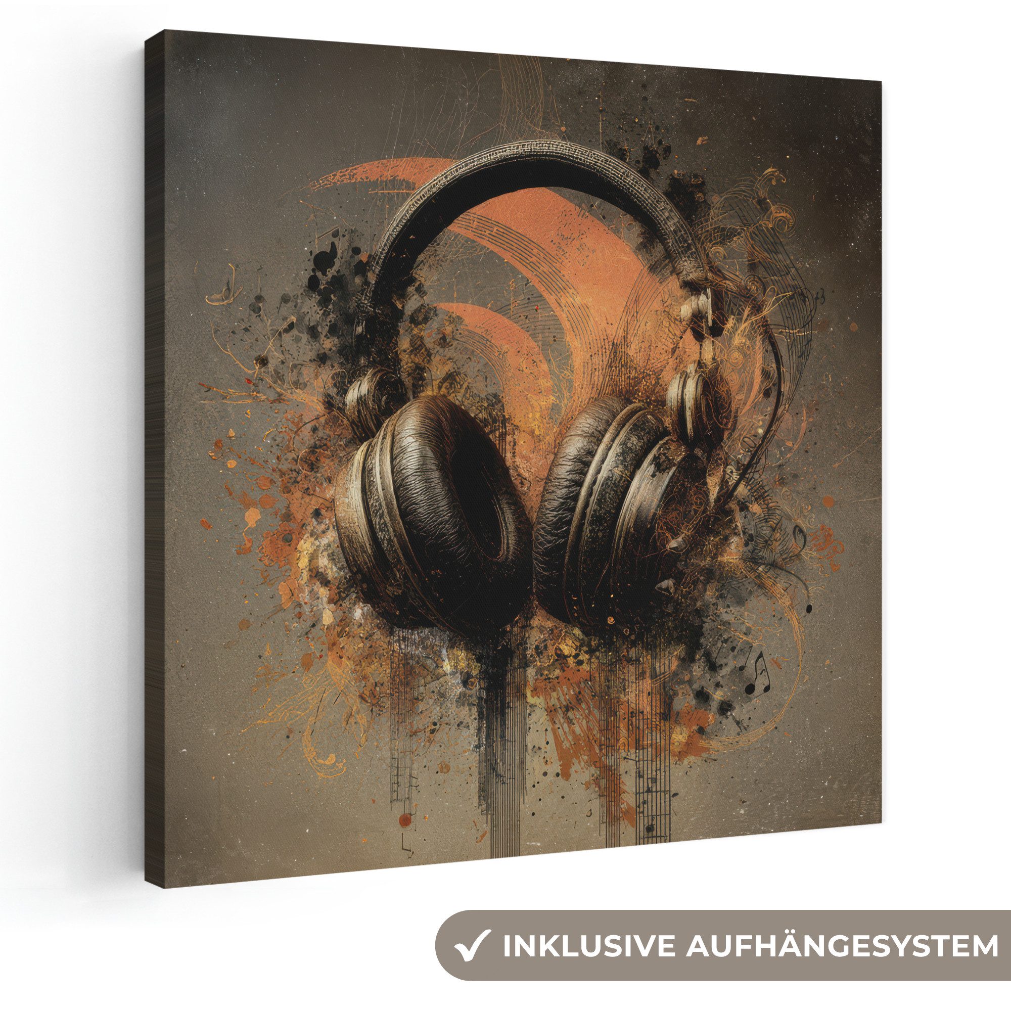 OneMillionCanvasses® Leinwandbild Kopfhörer