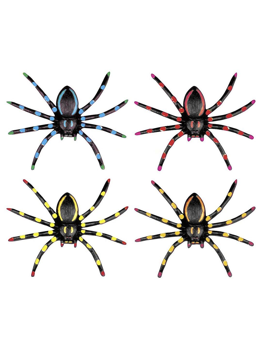 Widdmann Dekofigur Neon Spinnen Set, Vier günstig online kaufen