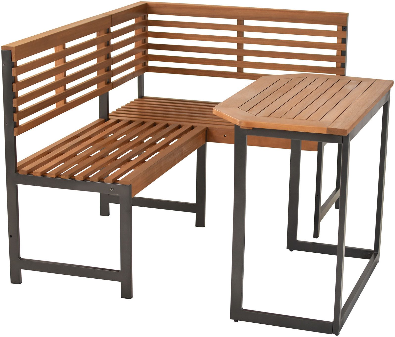 MERXX Eckbankgruppe »Eckbank Set«, (Set, 2-tlg), Eckbank und Klappentisch aus Akazienholz, flexibel Montageoptionen