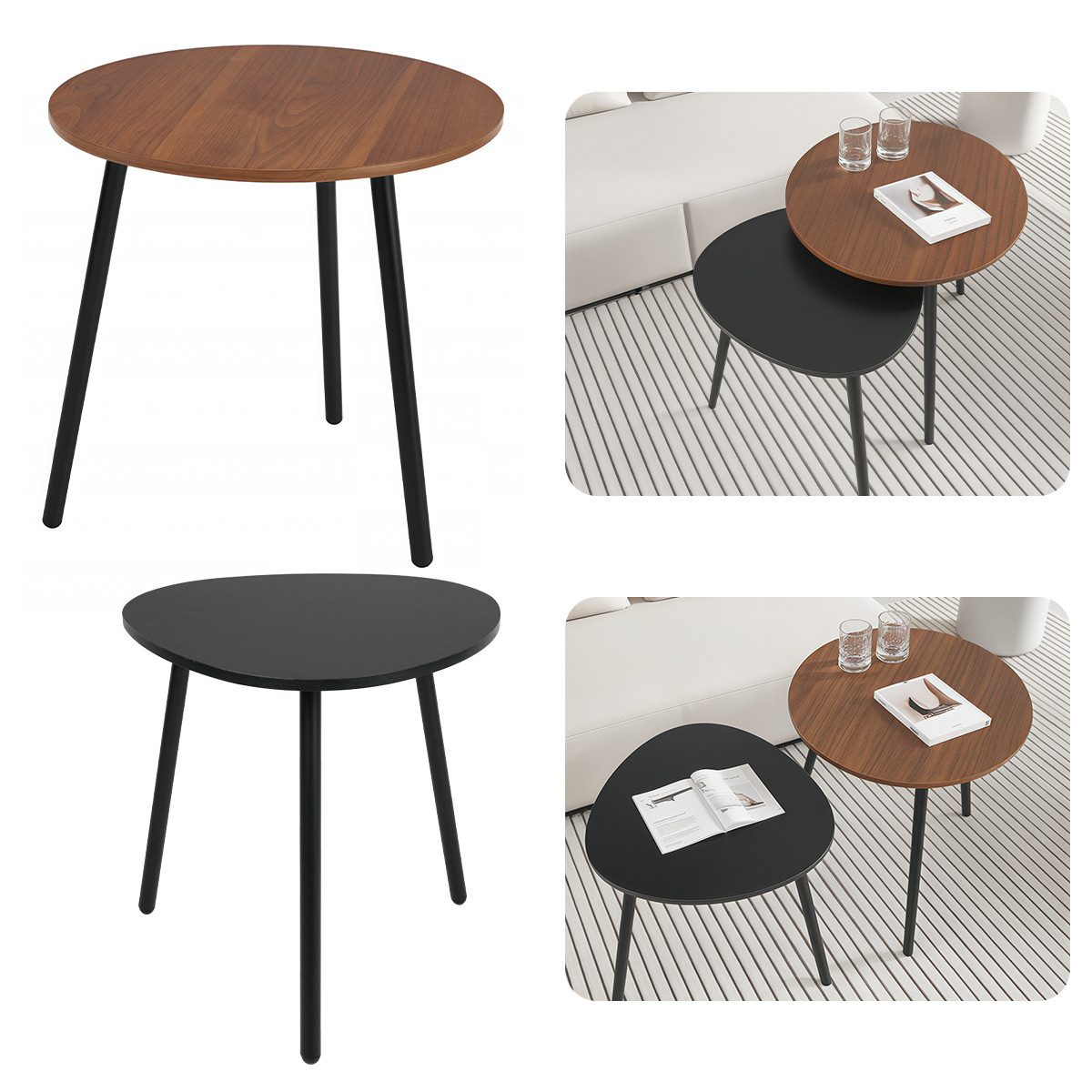 Simloveve Beistelltisch Sofatisch Couchtisch 2er Set günstig online kaufen