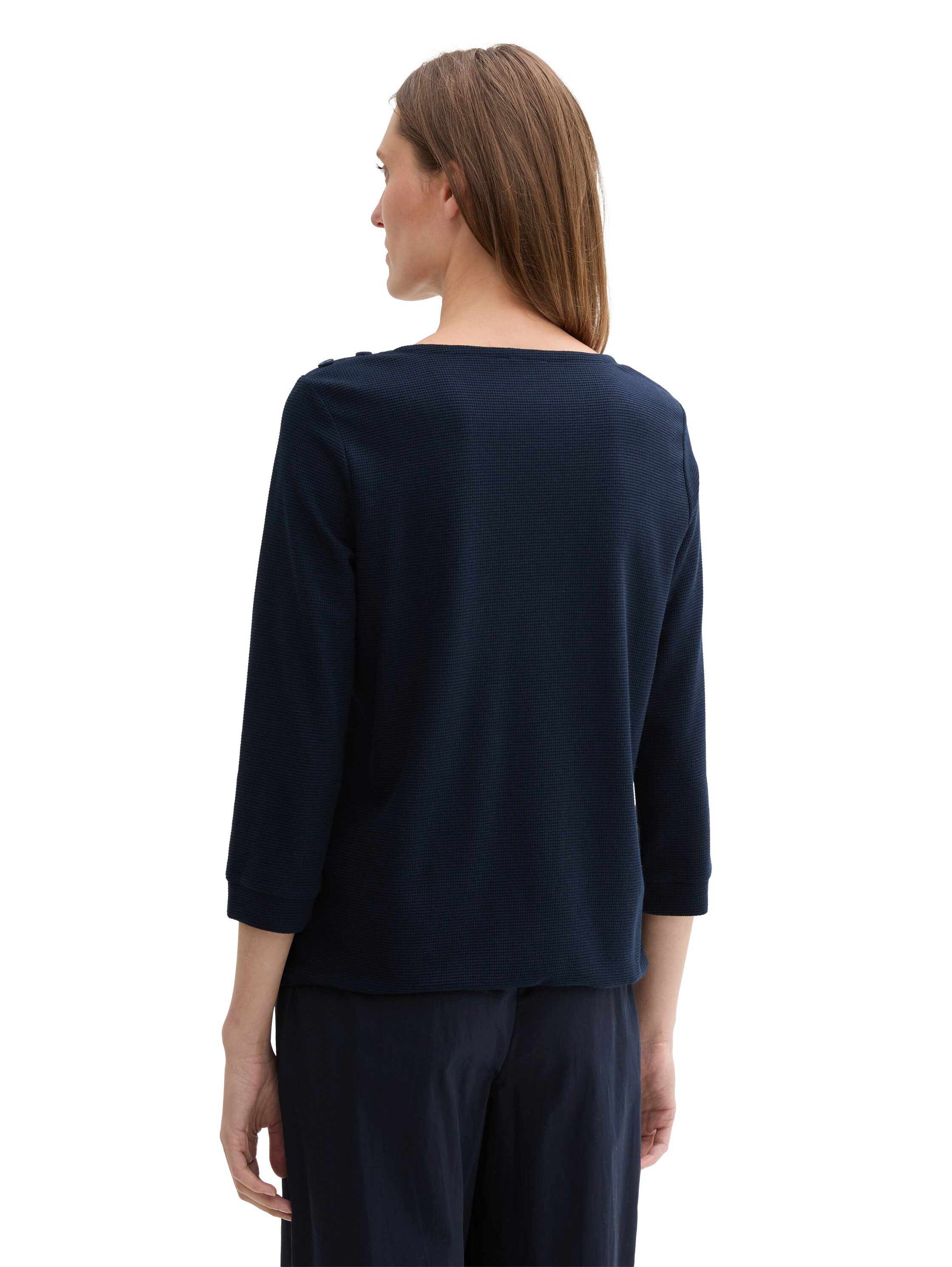 TOM TAILOR 3/4-Arm-Shirt mit Kordelzug am günstig online kaufen