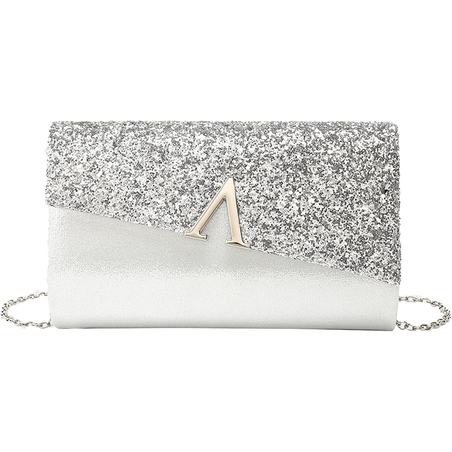 FOUORTUNATE-BEE Abendtasche Damen Abendtasche Elegant Clutch Handtasche für Party Hochzeit, Elegante Clutch Damen mit Kette für Hochzeit Party Ball Abend