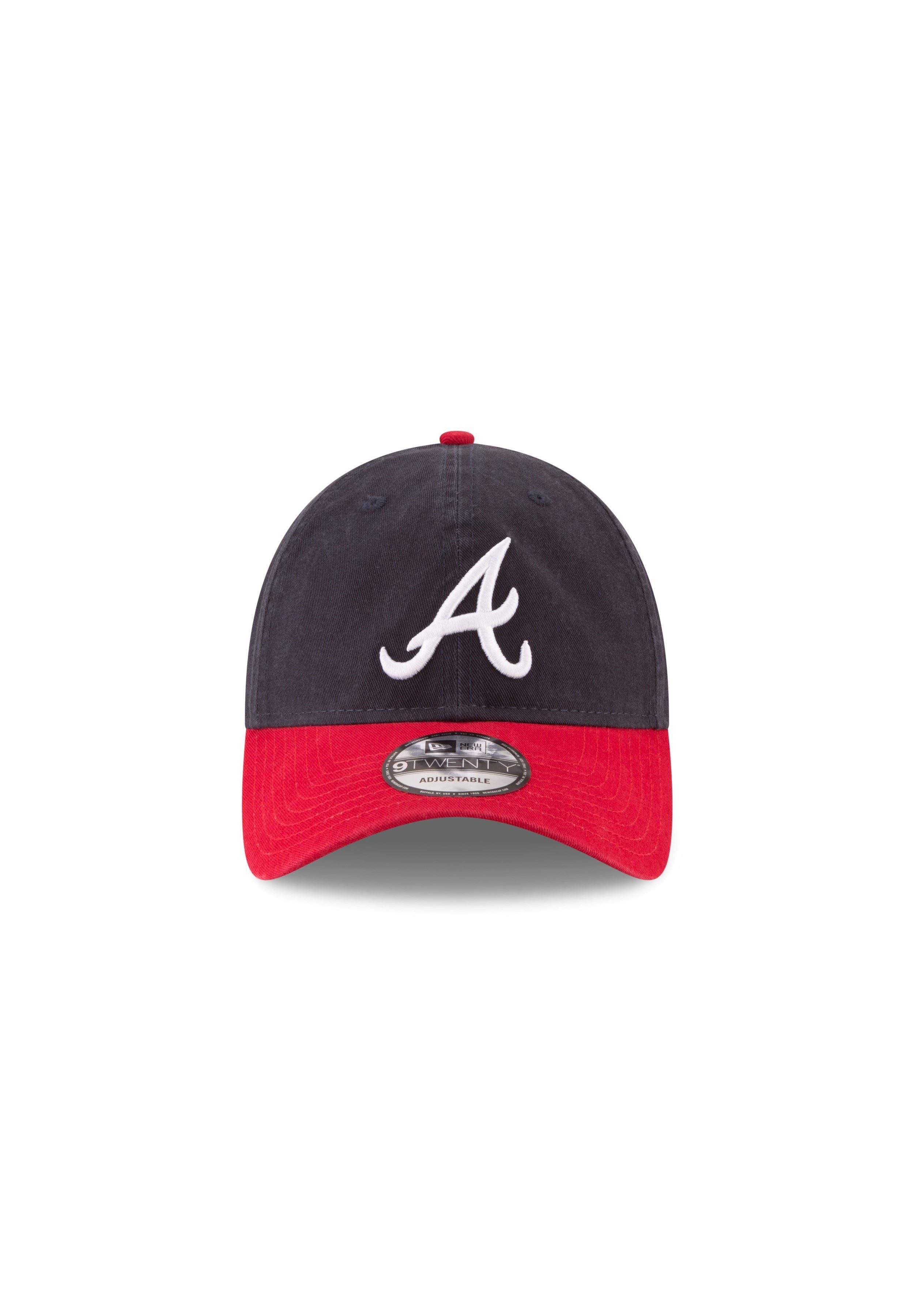 New Era Baseball Cap Atlanta Braves MLB Core Classic Marineblau Rot Verstellbare 9Twenty Ca (1-St)