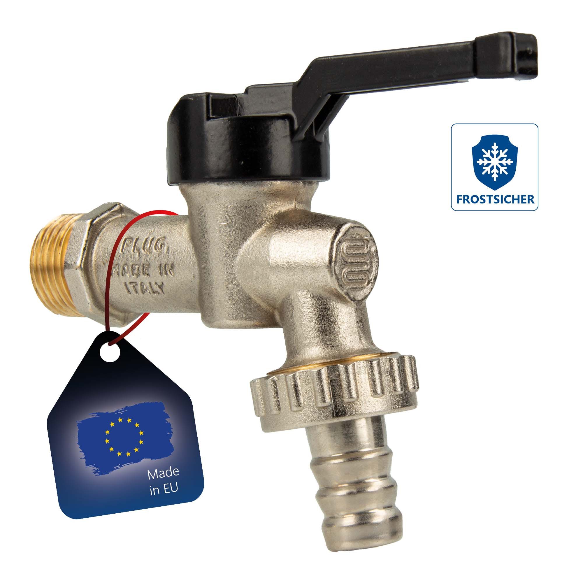 Bongas Deutschland GmbH Auslaufventil Kükenauslaufhahn EKO-PLUG 1/2 Zoll - Frostsicher