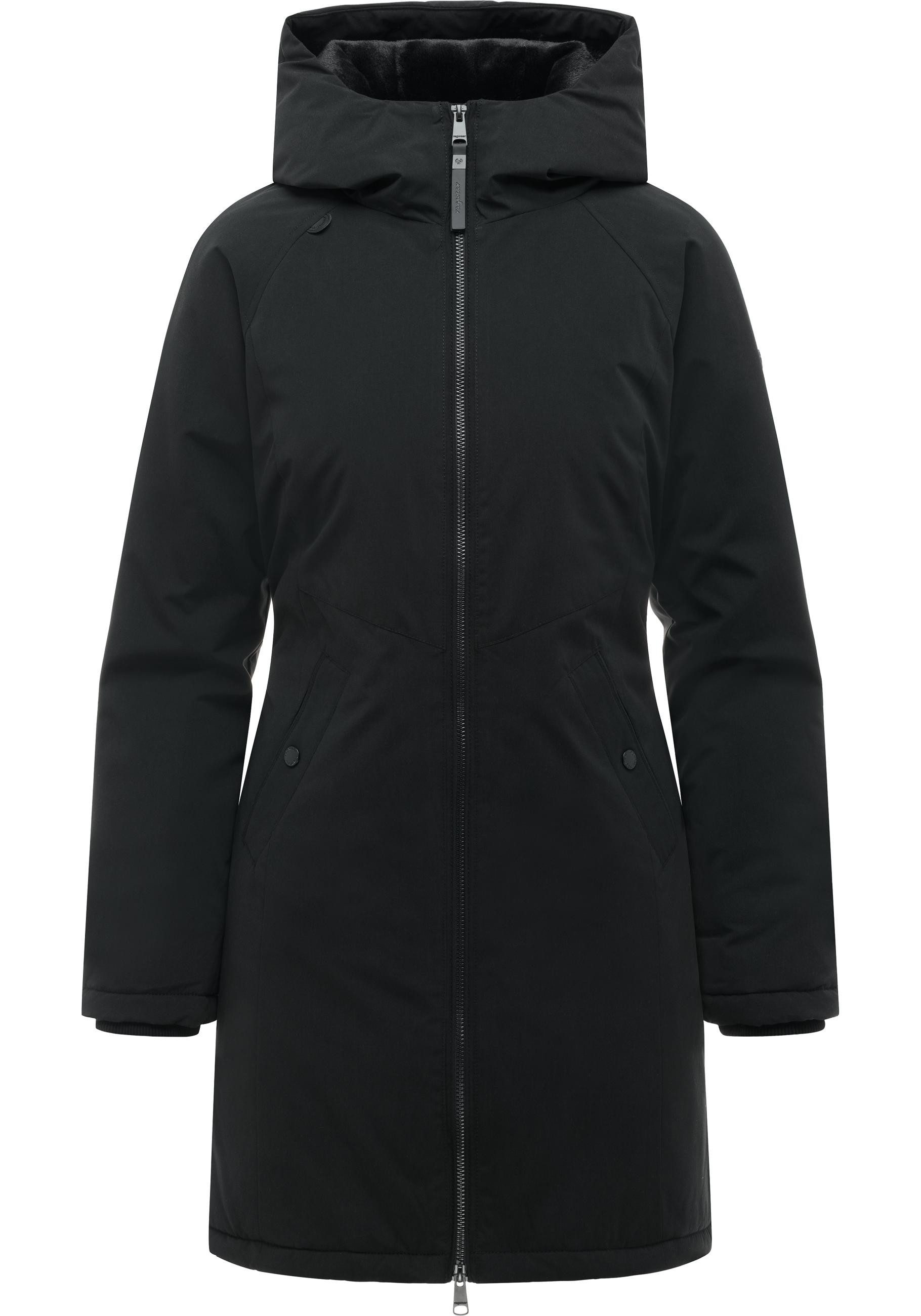 Ragwear Funktionsmantel Nasima Y Leichter Wintermantel Parka mit Kapuze, wasserdicht