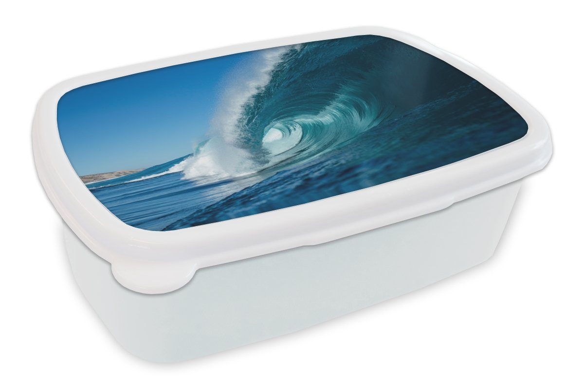 MuchoWow Lunchbox Jungs - Wasser weiß Mädchen Brotdose, Golf, - und (2-tlg), für Meer für und Kunststoff, Kinder Erwachsene, Brotbox