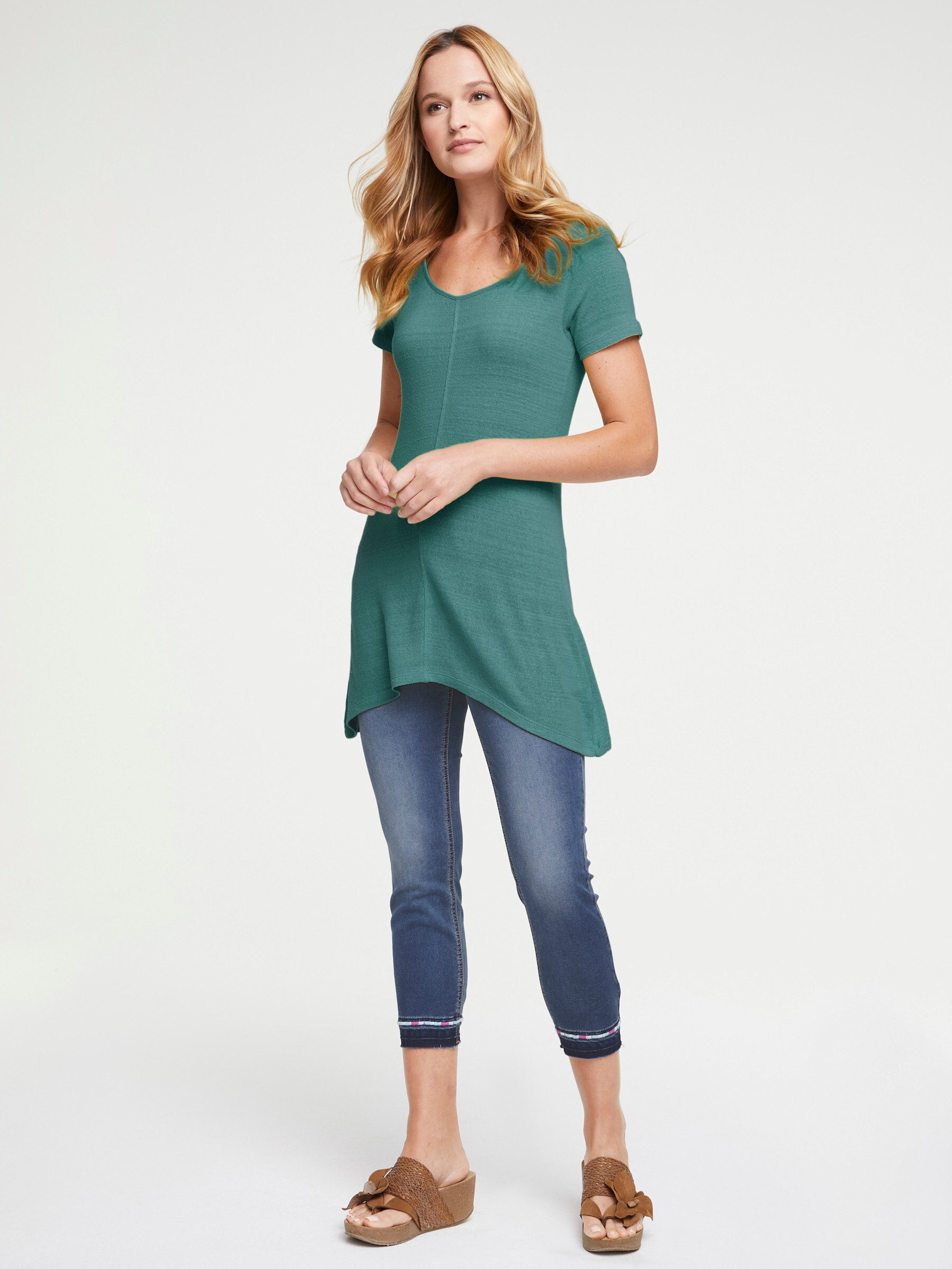heine T-Shirt Longshirt Kurzarm günstig online kaufen