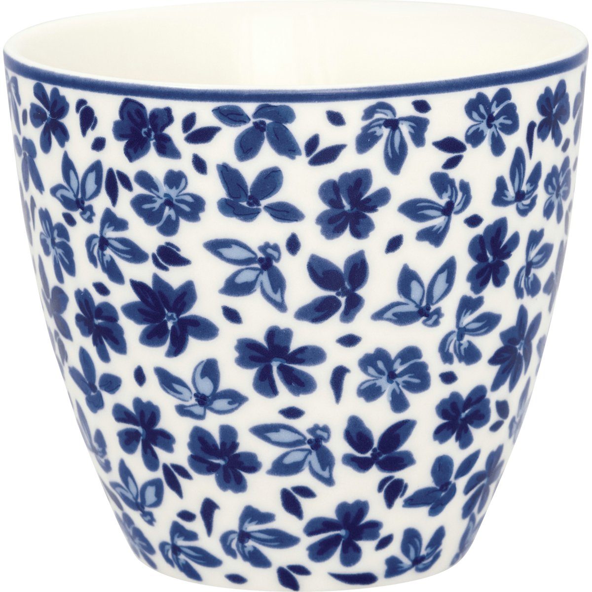 Greengate Becher Dahla Latte Cup white 0,35l, Steingut