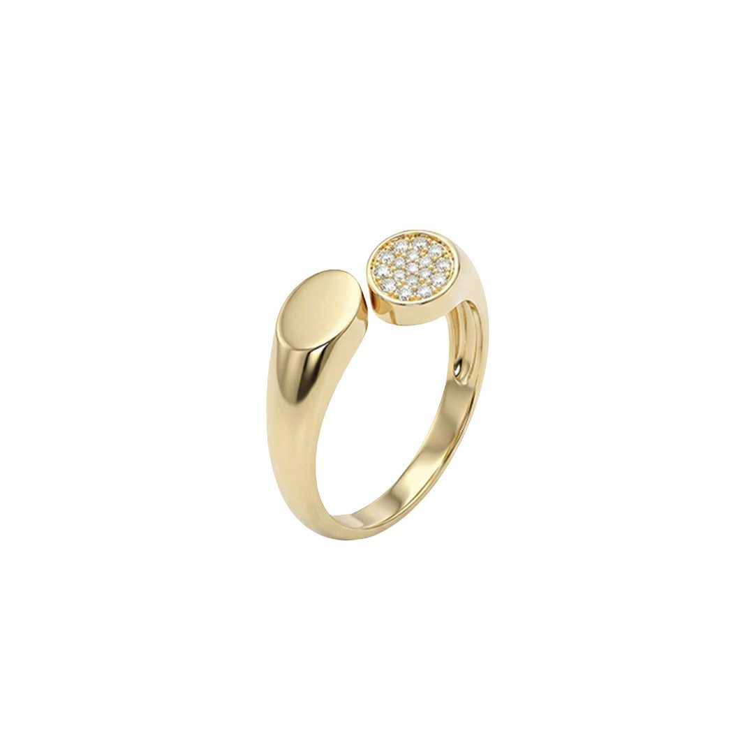 Suzan Gold Goldring 375 Echtgold Aurevia Duo Zirkonia Solitär