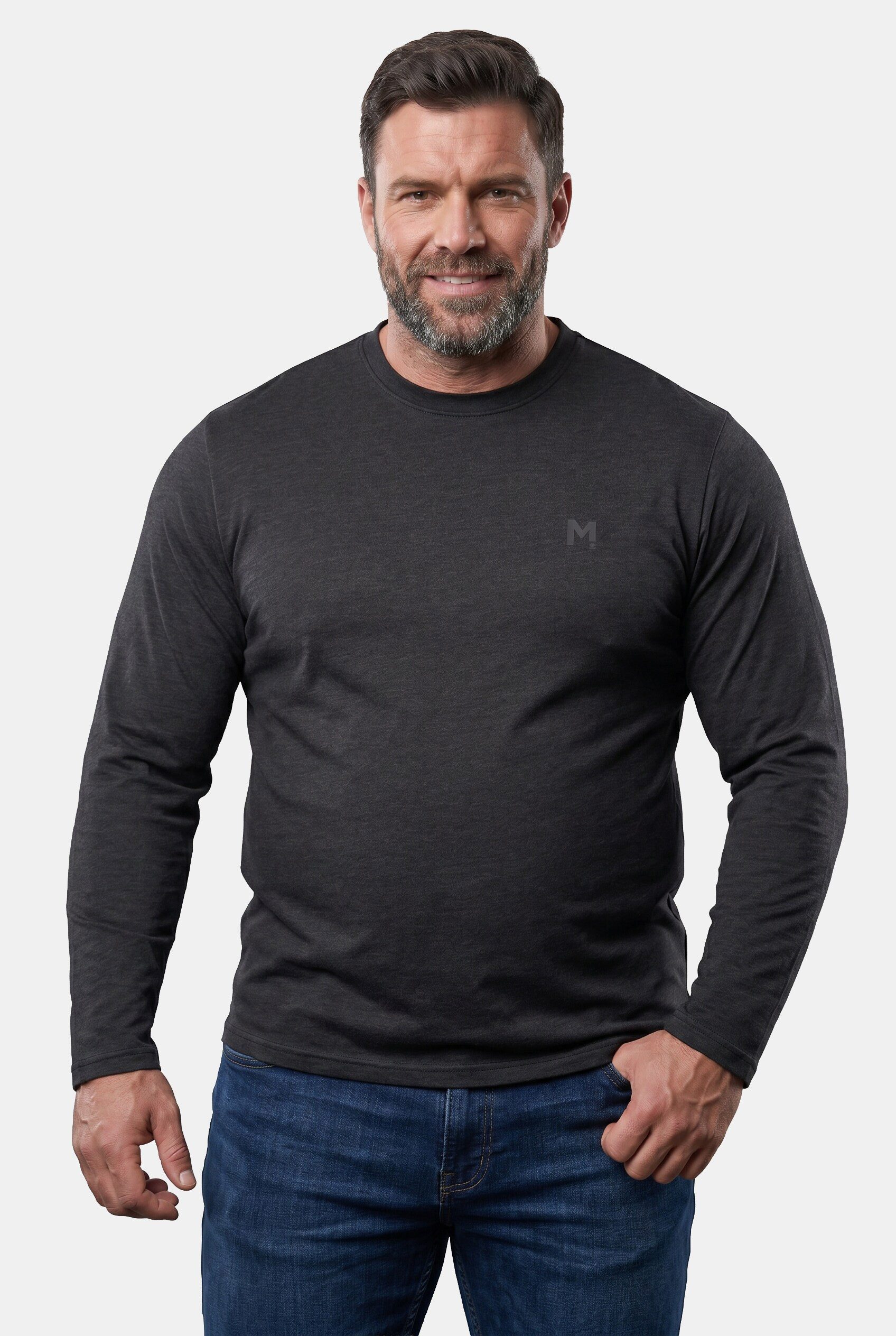 T-Shirt Langarmshirt Basic Rundhals