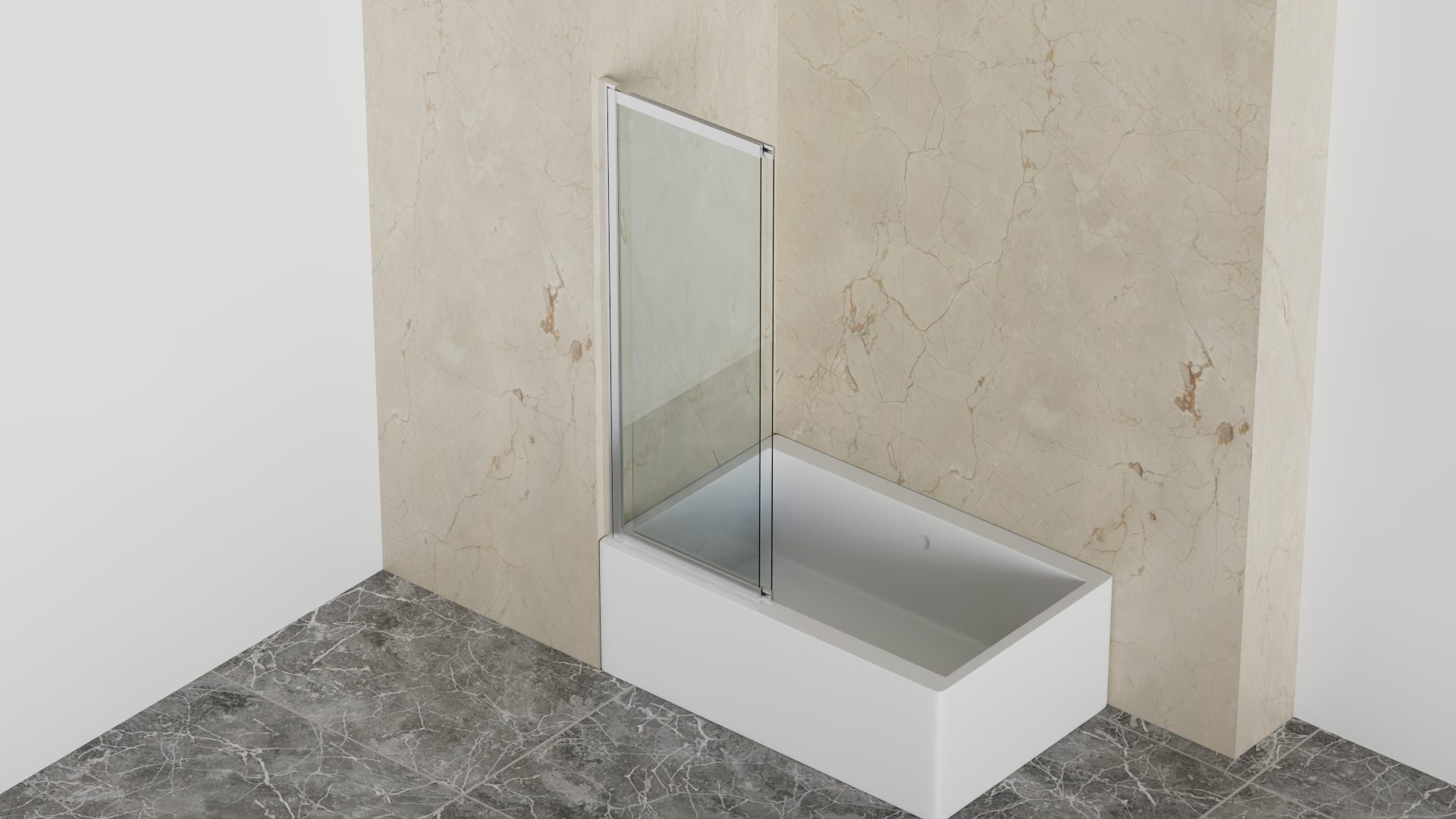 welltime Badewannenaufsatz Slider, Einscheibensicherheitsglas, (2 tlg), Badewannenaufsatz mit Schiebetür