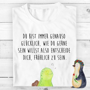 Mr. & Mrs. Panda T-Shirt Schildkröte pfeift - Weiß - Geschenk, Shirt, Neuanfang, fröhlich, Dep (1-tlg)