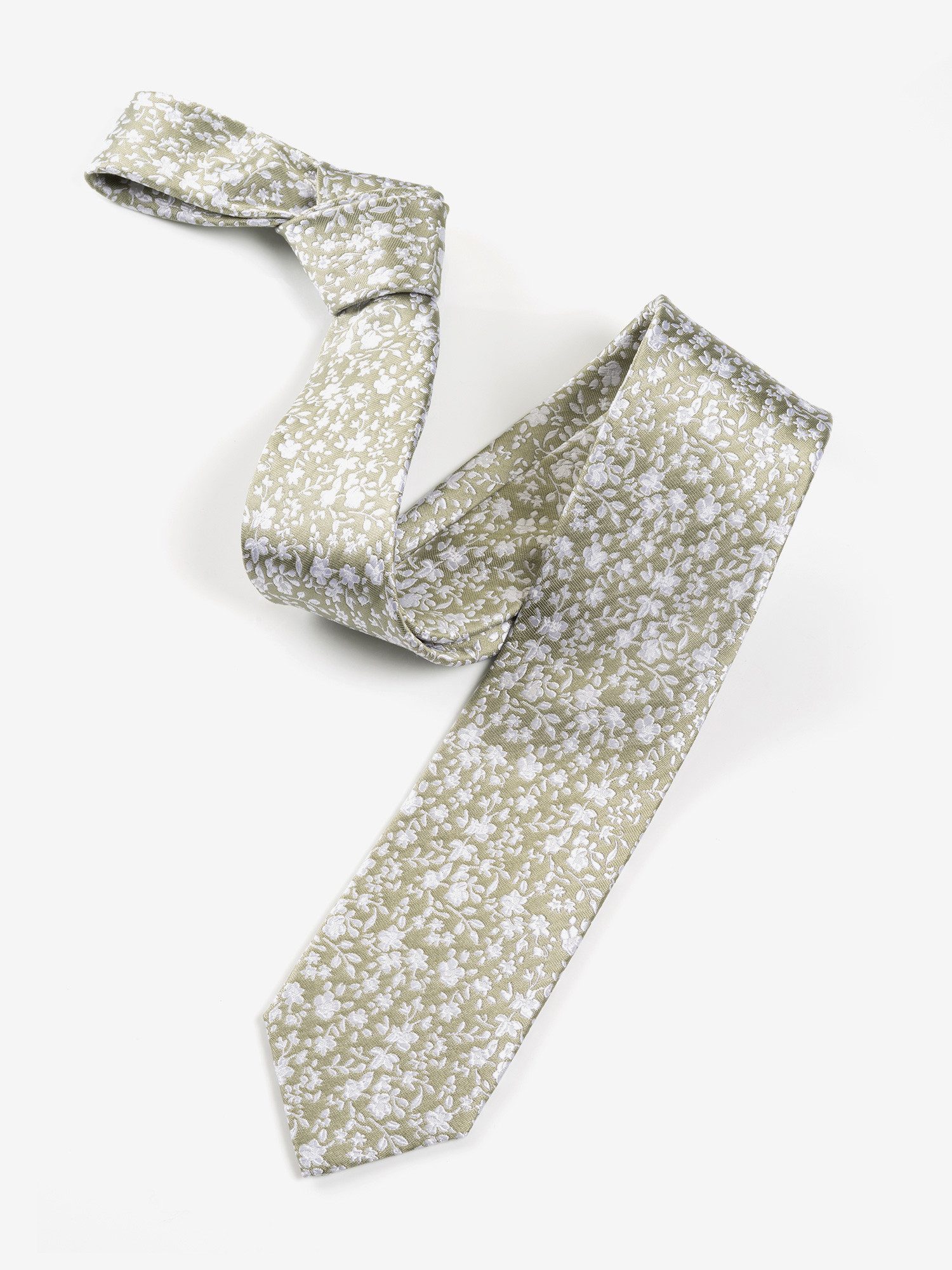 MONTI Krawatte (1-St) aus reiner Seide, mit Blumenmuster, 6,5 cm breit