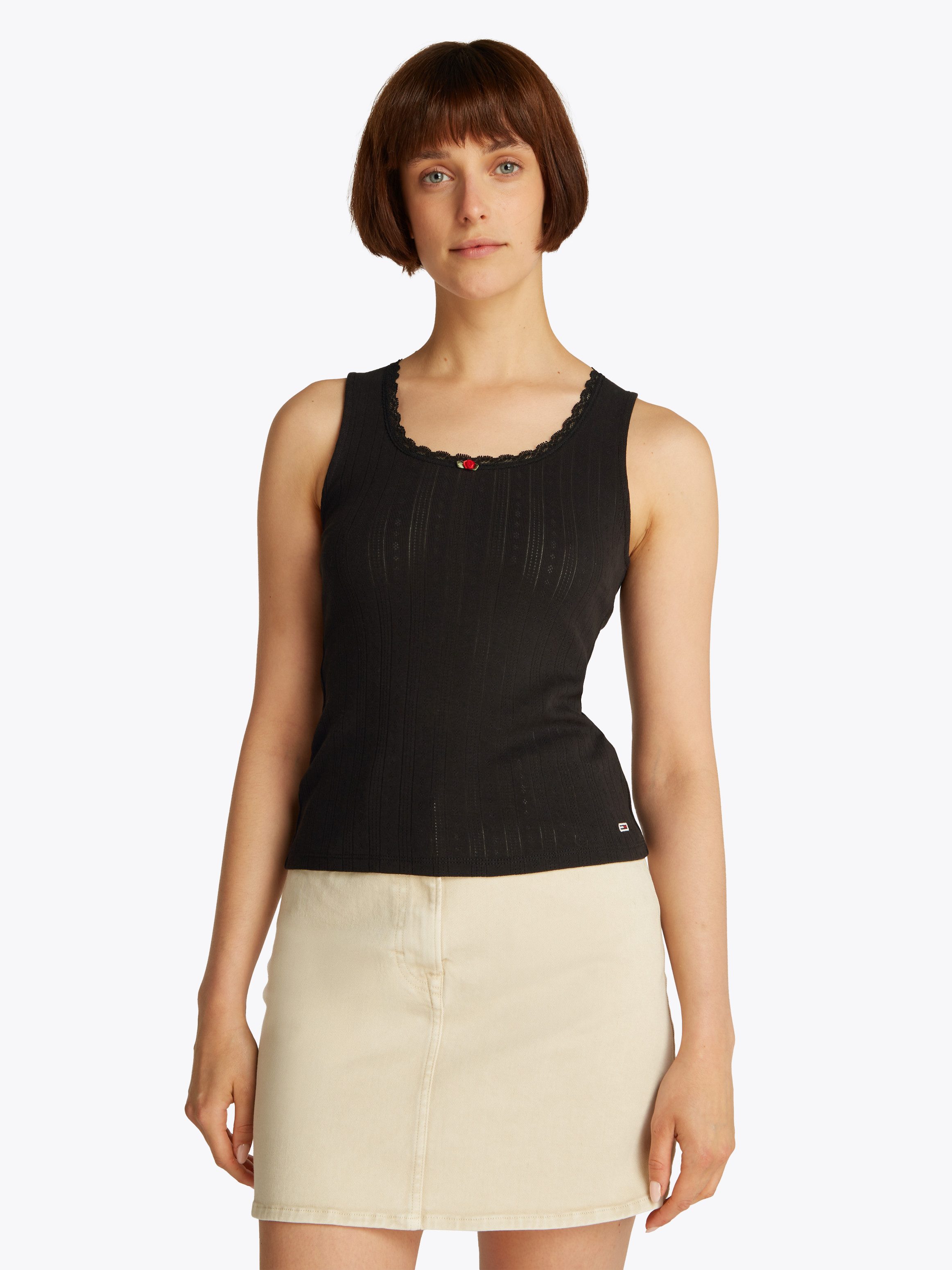 Tommy Jeans Tanktop TJW SLIM POINTELLE günstig online kaufen
