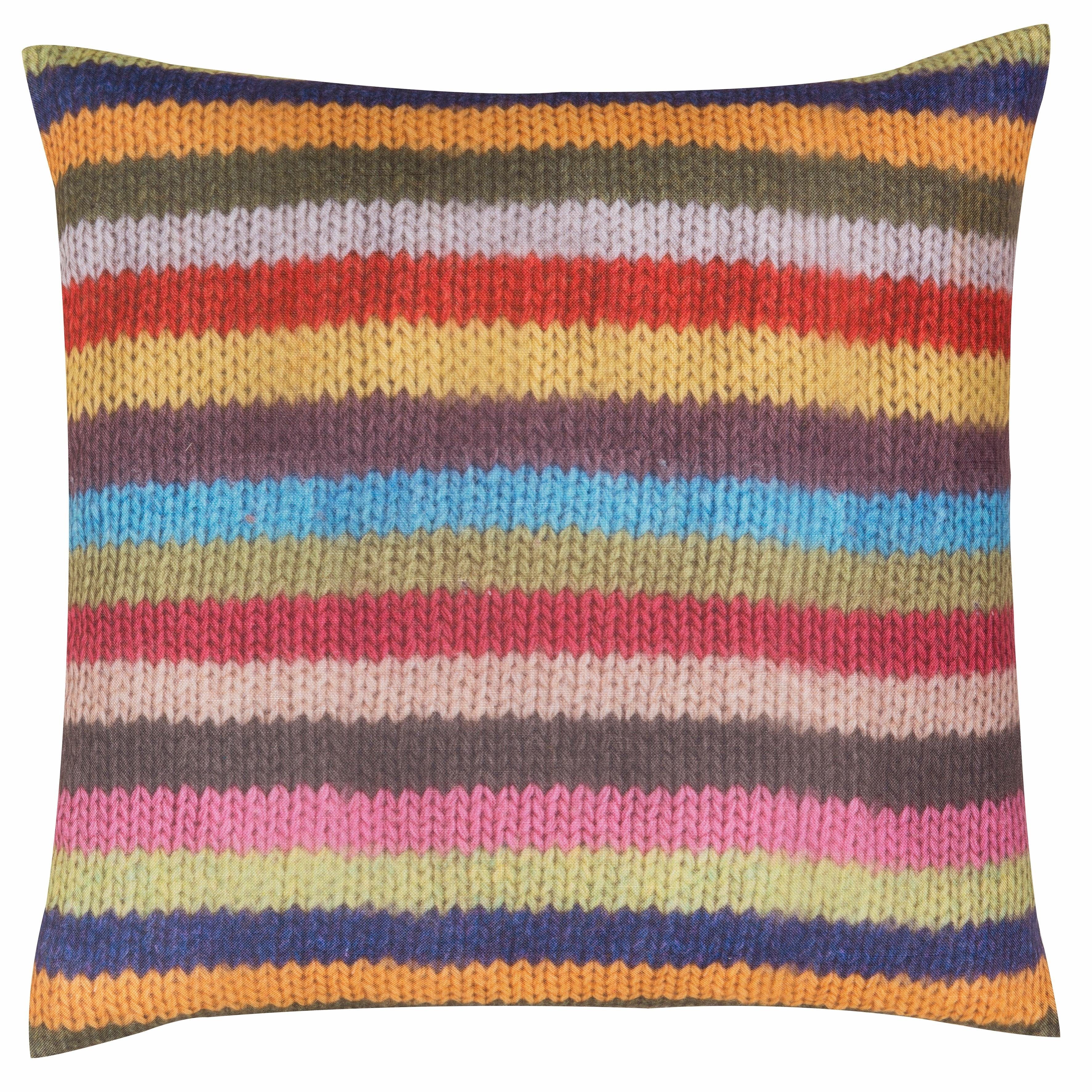 freundin Home Collection Dekokissen Natural Moments 04 bunt, Kissen mit Polyesterfüllung mit Streifenoptik, 45x45 cm