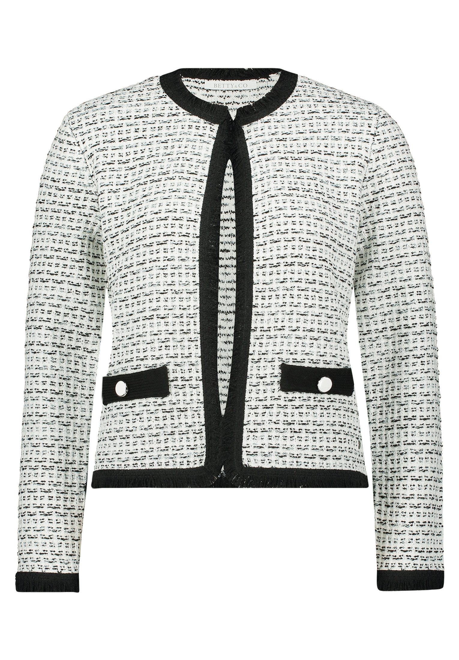 Betty&Co Strickjacke Damen Strick-Cardigan mit Fransen (1-tlg) günstig online kaufen