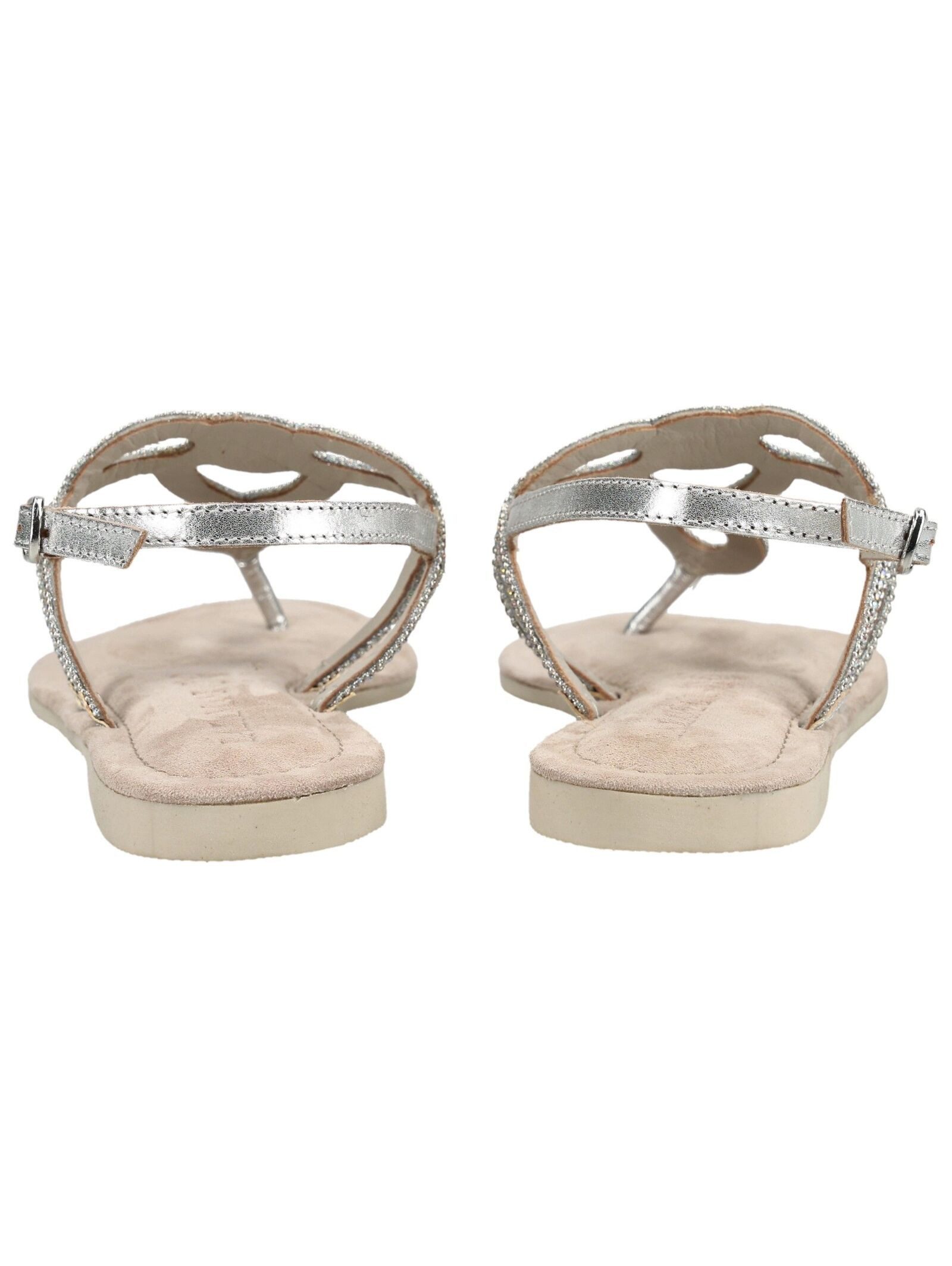 Lazamani Lazamani Sandalen Leder/Textil Zehentrenner – Bild 5 von 5