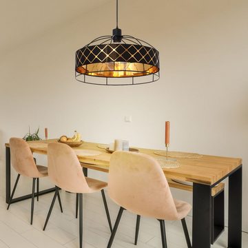 Globo LED Pendelleuchte, Leuchtmittel inklusive, Warmweiß, Farbwechsel, Hängeleuchte schwarz gold Pendelleuchte RGB LED Fernbedienung dimmbar