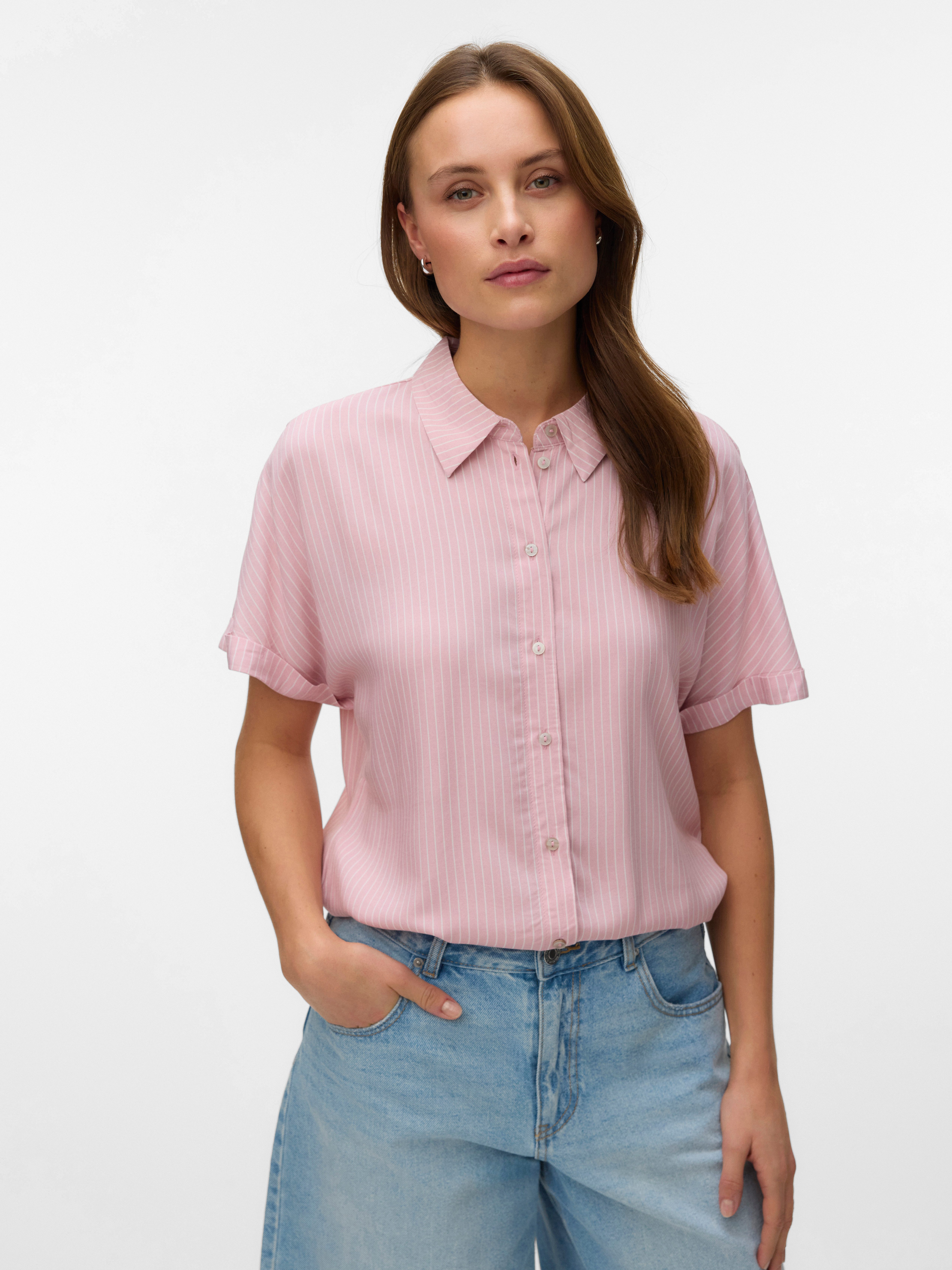 Vero Moda Kurzarmbluse VMALICE SS SHIRT WVN NOOS Viskose