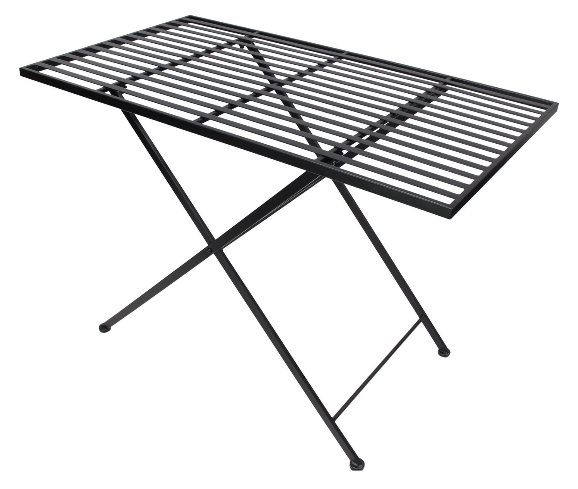 Dekoleidenschaft Gartentisch "Black" aus Metall, schwarz, 100x56 cm, Balkontisch, Metalltisch Tisch, Terrassentisch, Blumentisch, Beistelltisch