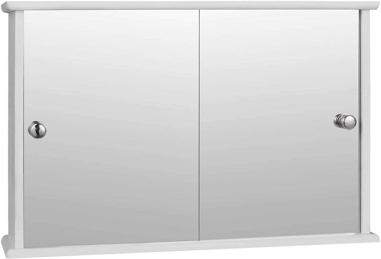 EUGAD Spiegelschrank (1-St) mit Ablage, aus Holz 56x36x14 cm, weiß