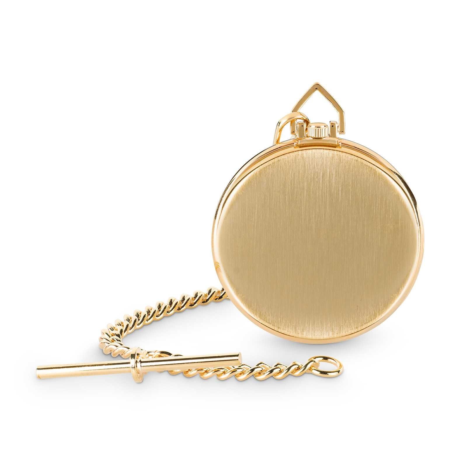 Hermann Jäckle Taschenuhr Dresden II Vergoldet, Quarzwerk, 40 mm, Mineralgl günstig online kaufen