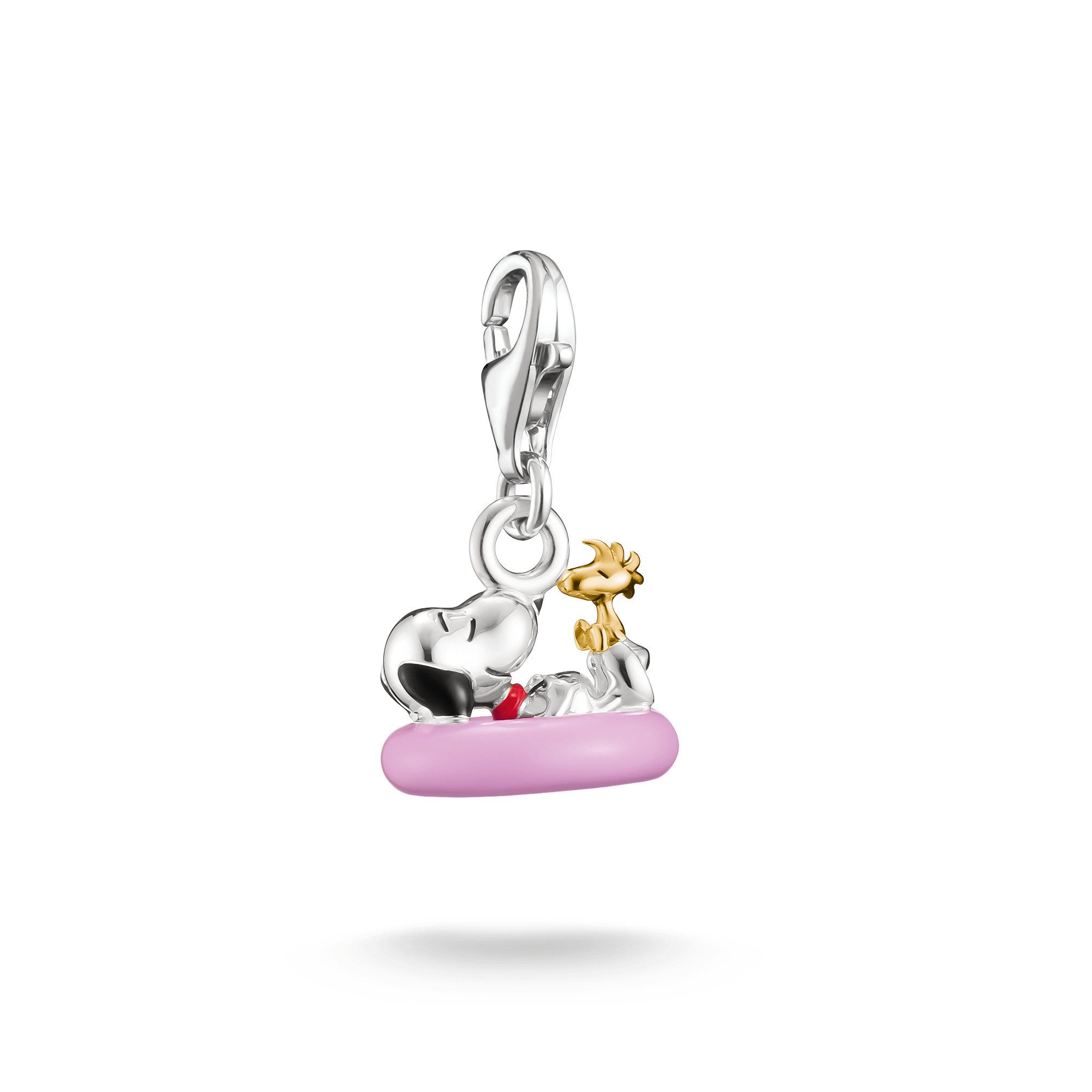 THOMAS SABO Charm-Einhänger THOMAS SABO x Peanuts Snoopy/Woodstock m.Schwimmring Charm - Original, Emaille