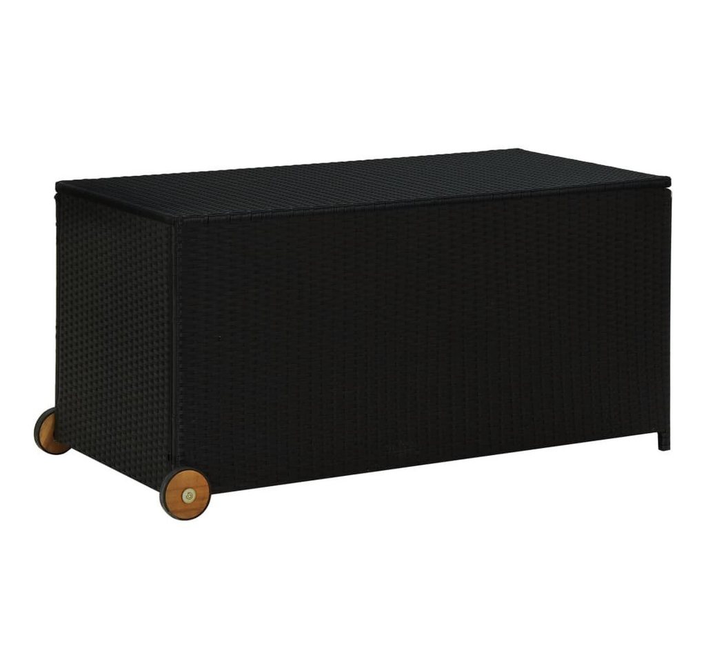 Thumbnail - furnicato Gartenbox Garten-Auflagenbox Schwarz 120x65x61 cm Poly Rattan (1 St)