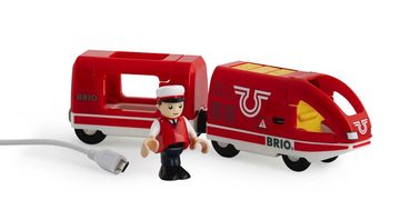 BRIO® Spielzeugeisenbahn-Lokomotive World Eisenbahn Zug Roter Akku Reisezug 4 Teile 33746