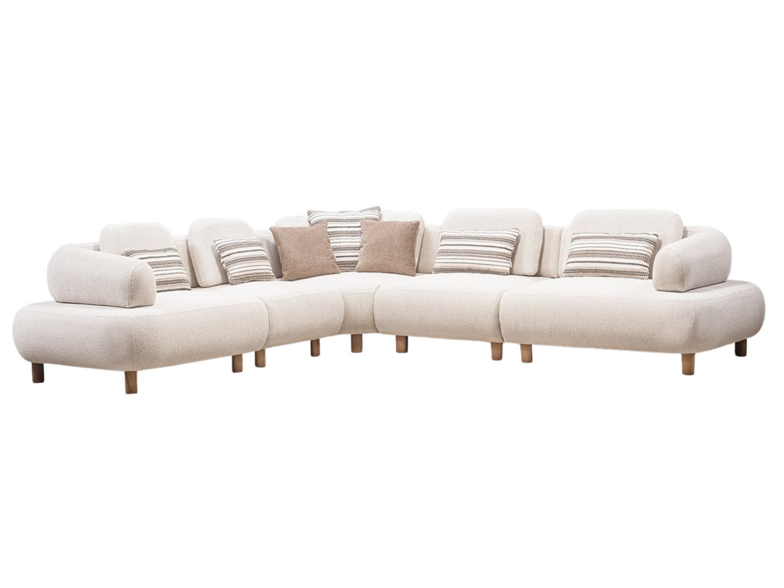 Villa Möbel Ecksofa Barcelona, 1 Teile, mit Schlaffunktion durch verstellbare Rückenlehne