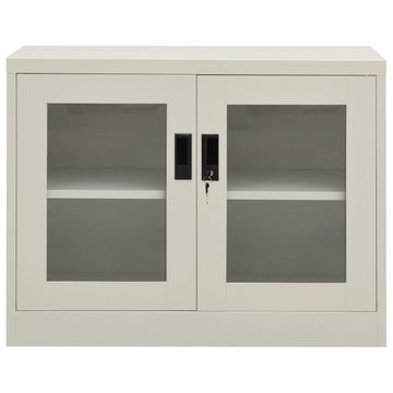 vidaXL Fächerschrank Büroschrank Hellgrau 90x40x70 cm Stahl (1-St)