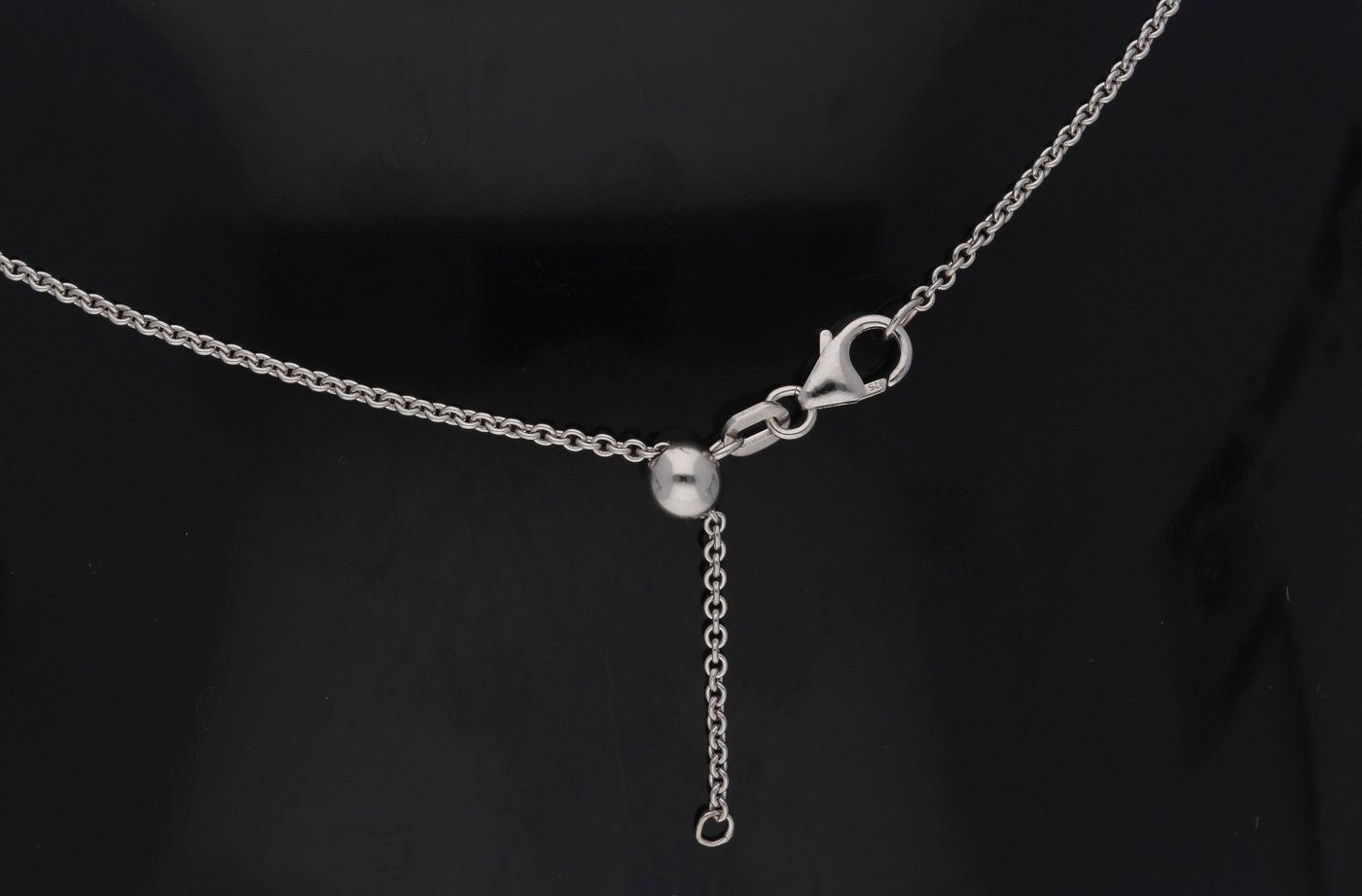 Adelia´s Kette mit Anhänger Damen 333 Weißgold Anhänger mit Zirkonia, Schmuckset - Set mit Halskette