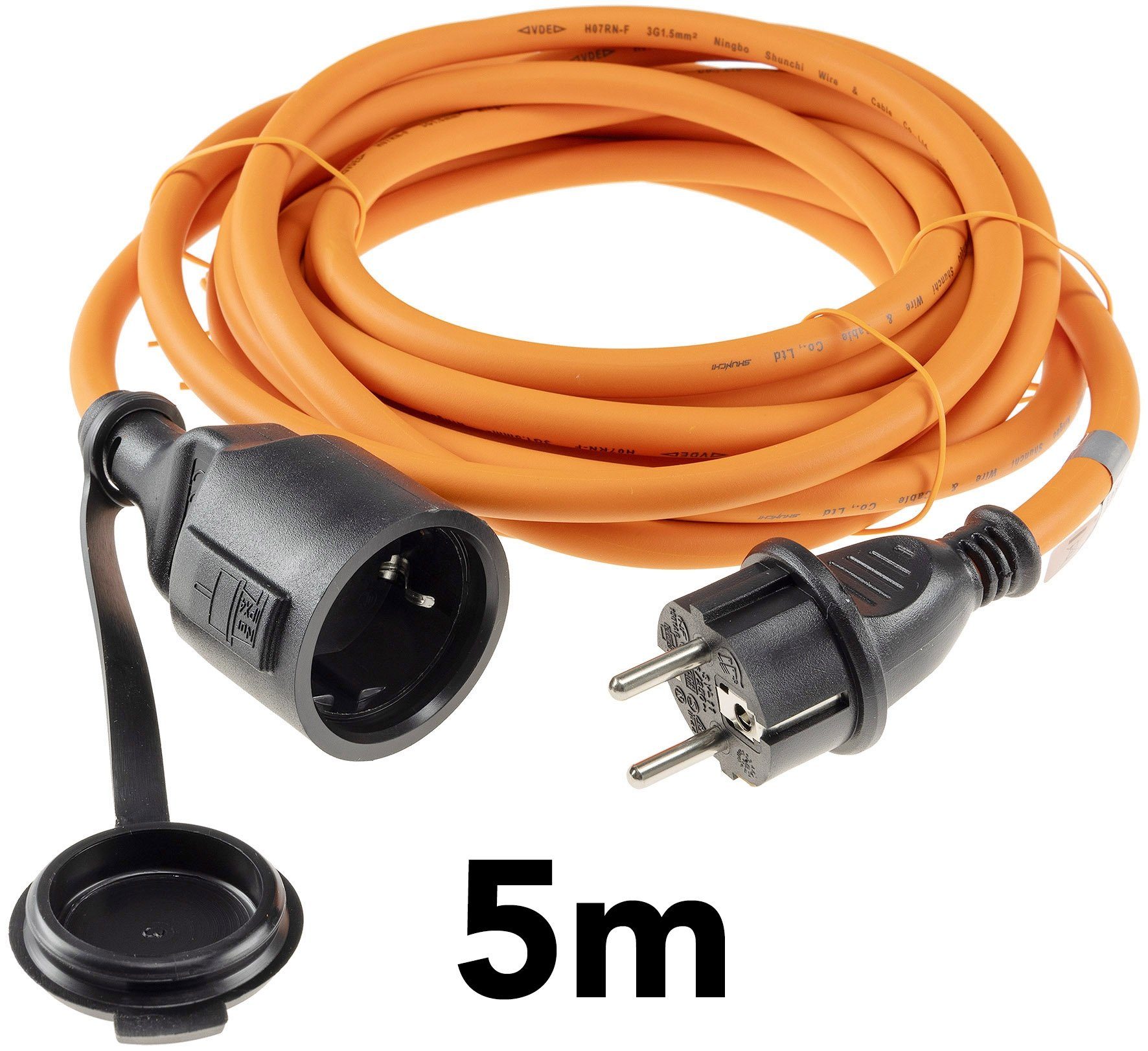 ChiliTec Gartensteckdose ChiliTec Verlängerungskabel, IP44, Orange H07RN-F 3G1,5, Außenbereich