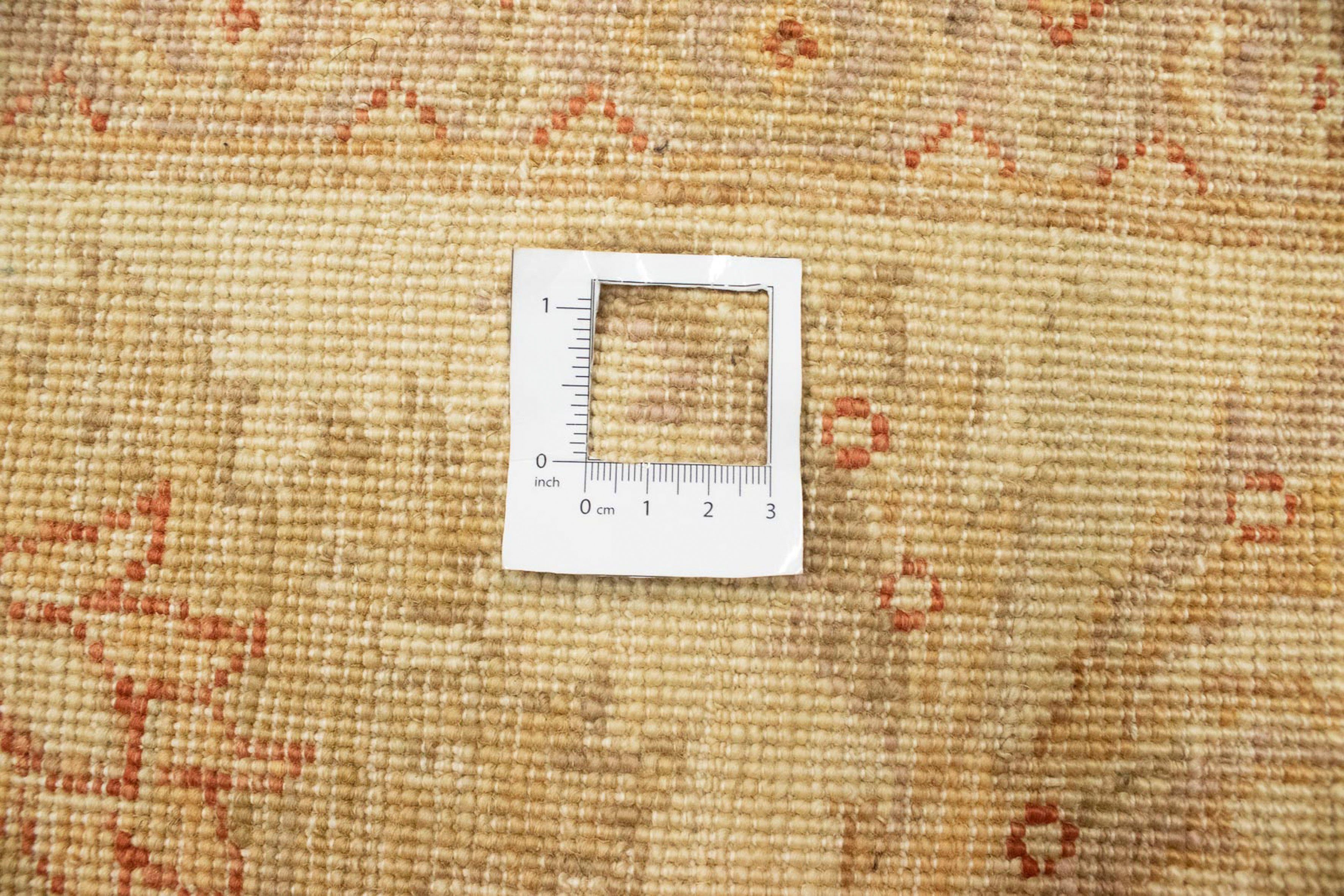 Einzelstück 196 mm, Höhe: Handgeknüpft, Ziegler Wohnzimmer, - beige, 6 morgenland, Zertifikat - mit Orientteppich 259 rechteckig, x cm