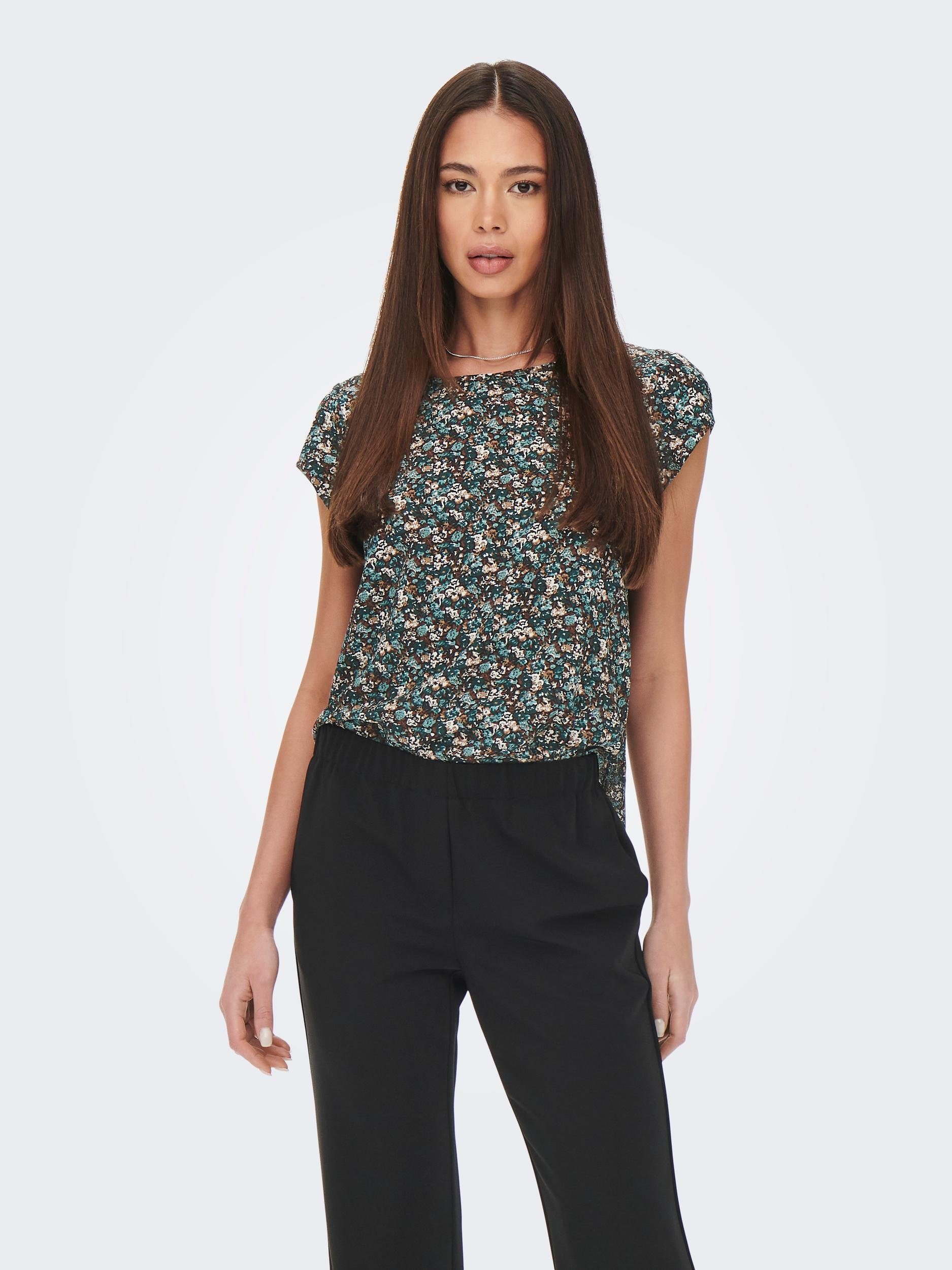 S/S FALL mit PTM Green Shirtbluse ONLY Balsam Print DITSY NOOS TOP AOP ONLVIC