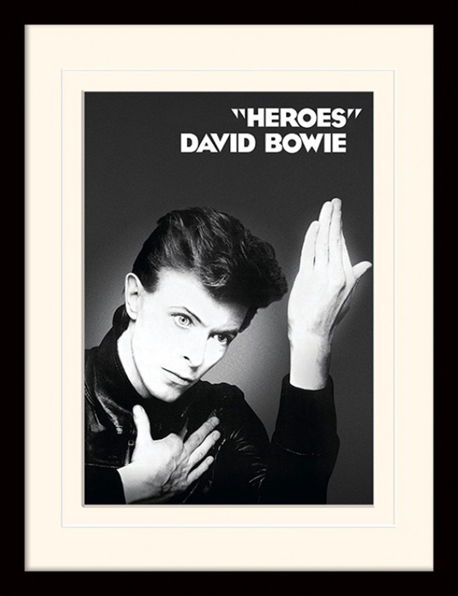 empireposter Wandbild David Bowie - Heroes - Framed Poster - Größe 30x40 cm