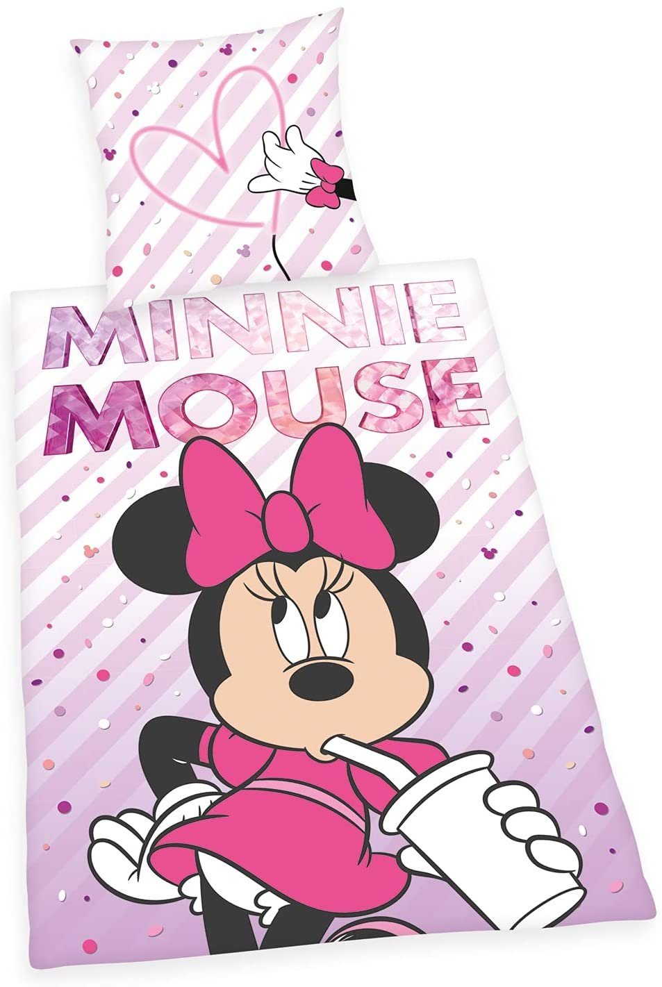 Herding Bettwäsche Disney Minnie Mouse - Wende-Bettwäsche-Set, 135x200 & 80x80, Baumwolle, 100% Baumwolle – Bild 2 von 4