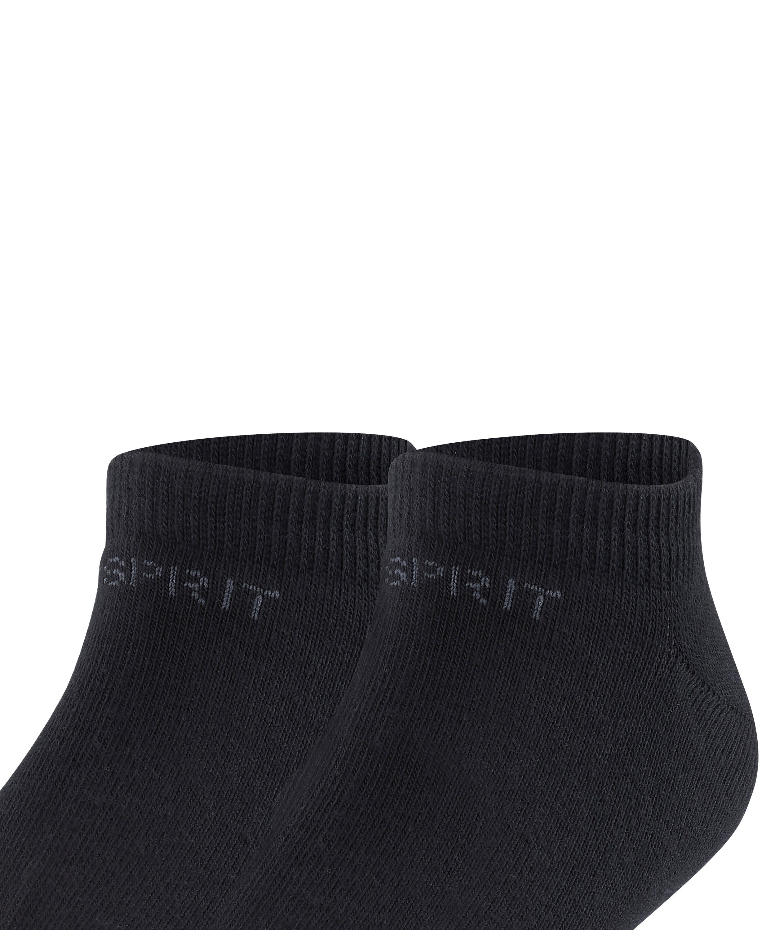 (2-Paar) black (3000) Sneakersocken aus Logo Esprit Foot Baumwollmix weichem 2-Pack