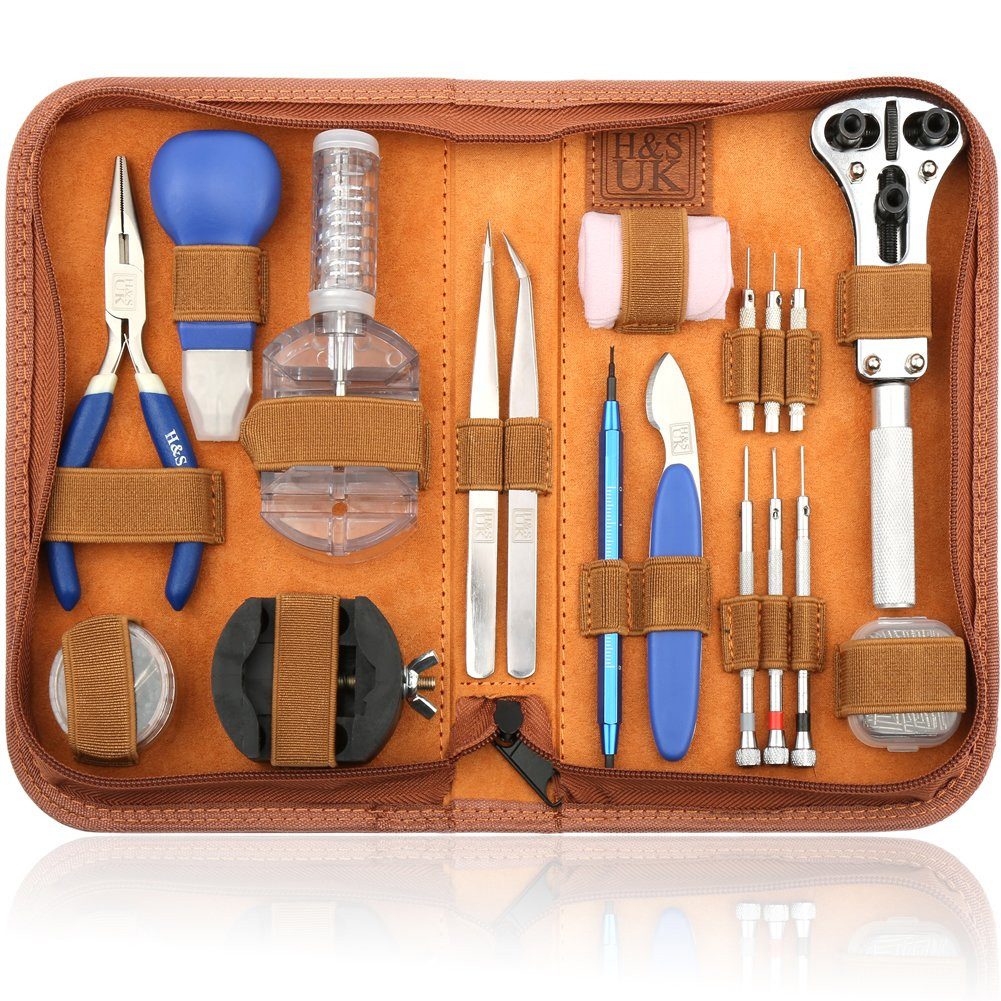 H&S Reparatur-Set 147-teiliges Uhrmacherwerkzeug-Set mit Gehäuseöffner, günstig online kaufen