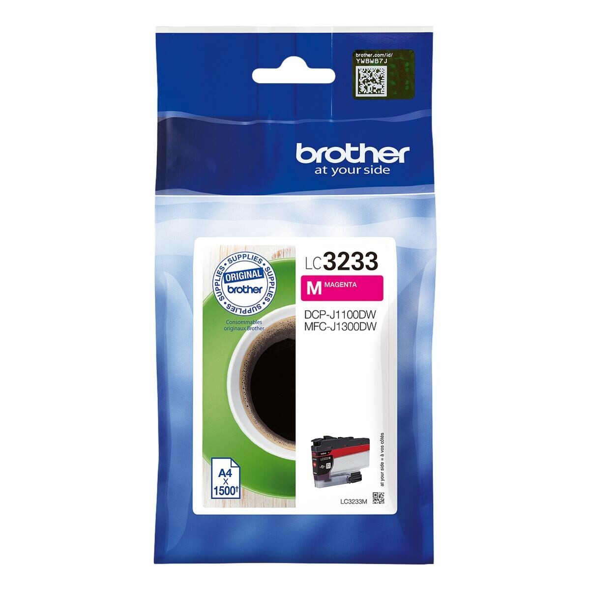 Brother LC-3233M Tintenpatrone (Original Druckerpatrone, magenta)