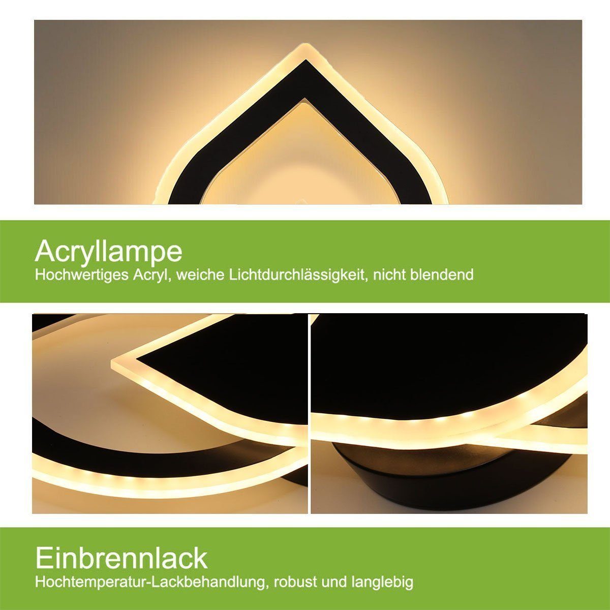 OULENBIYAR Wandleuchte Drehbare LED Wandlampe Innen günstig online kaufen