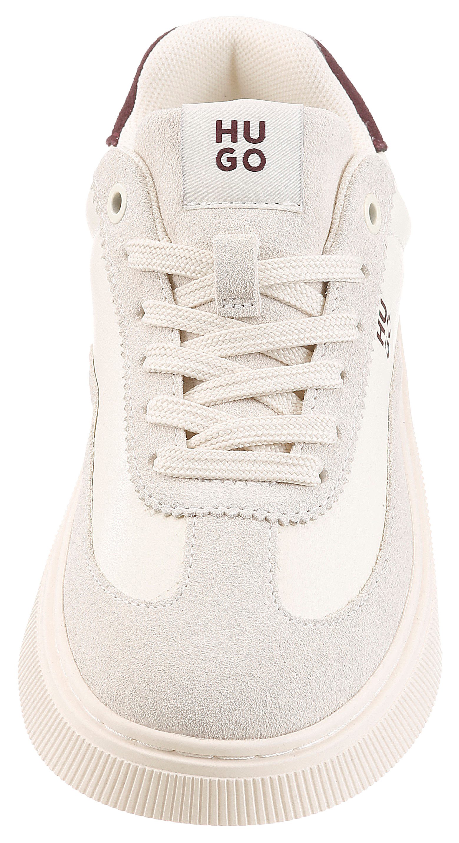 HUGO Lyzz Tenn Sneaker Schnürschuh, Freizeitsneaker, Halbschuh mit Kontrast an der Ferse