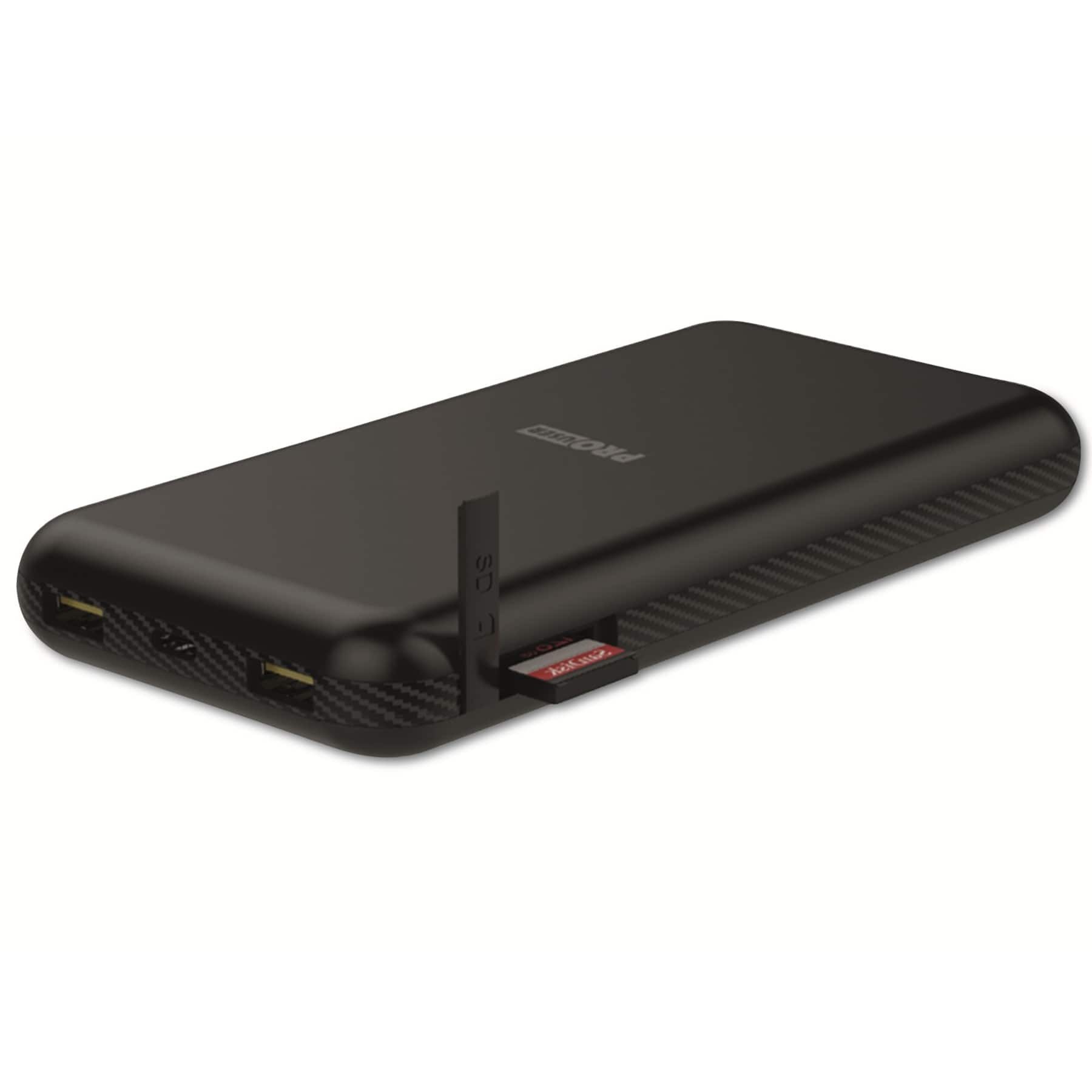 PROUSER USB Powerbank PRO USER 20172, 20.000 mAh, 66W, 3-in-1-Gerät Powerbank