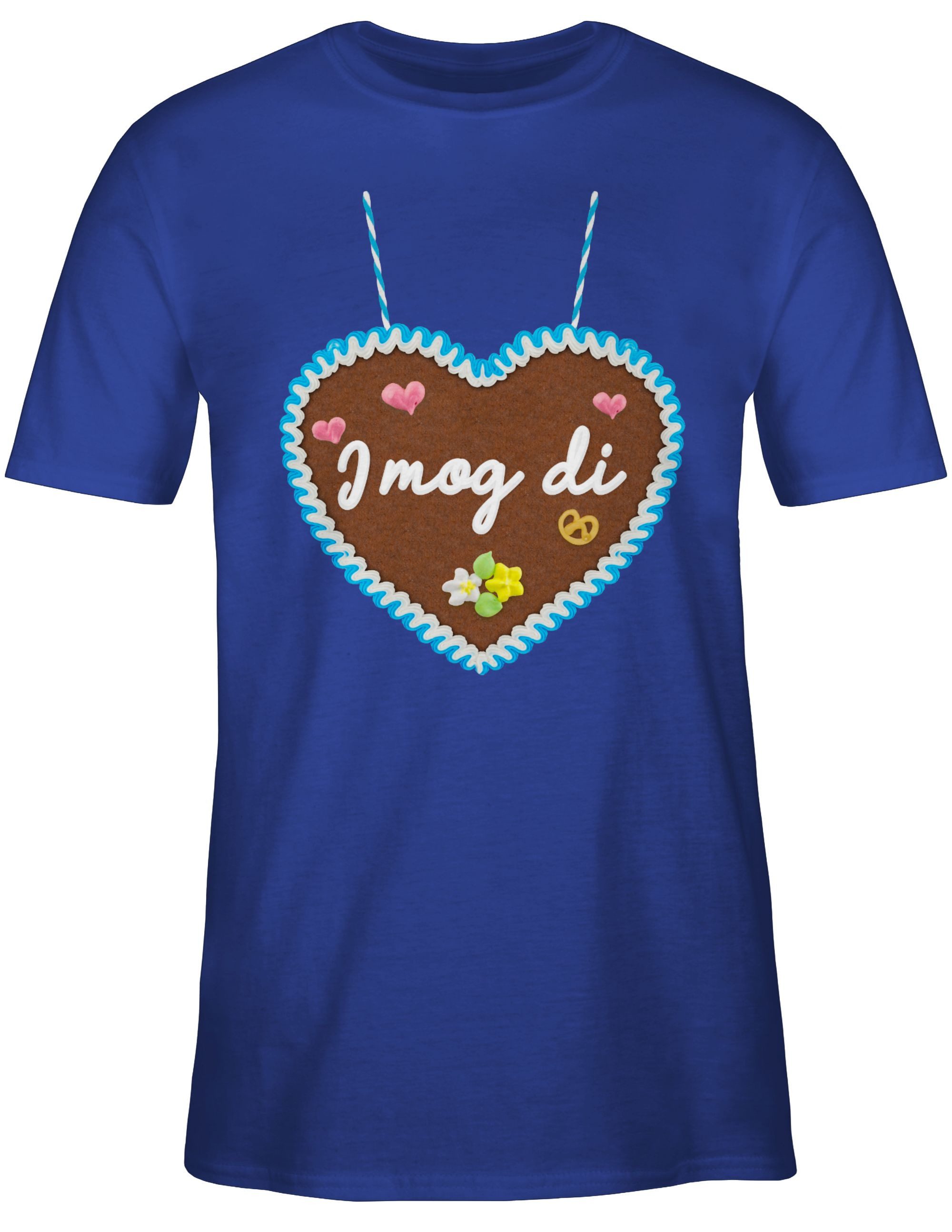 Shirtracer T-Shirt I mog di - Lebkuchenherz - Gänseblümchen Butterblume Herzen Mode für Oktoberfest Herren