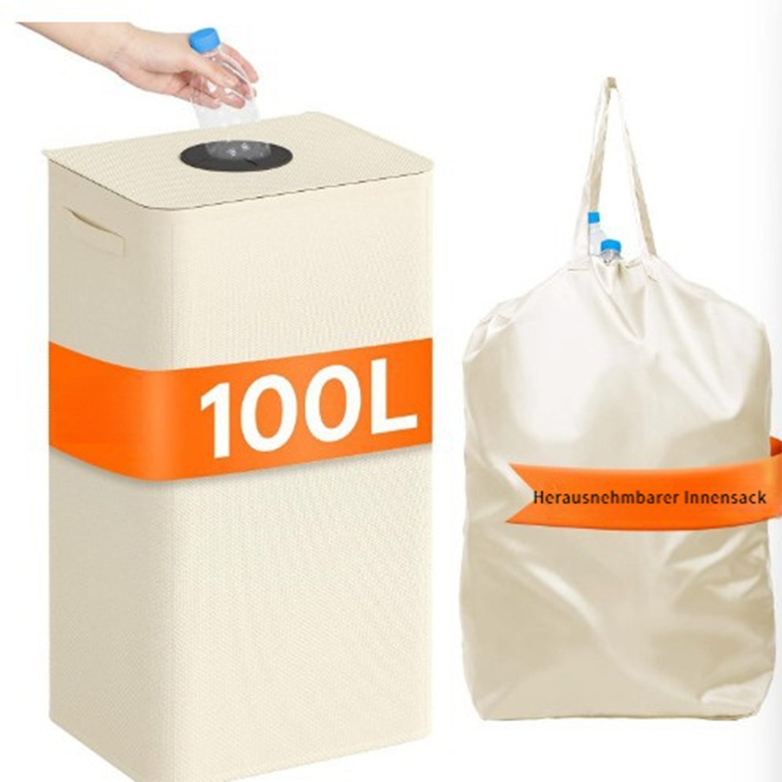 Jumpeak Flaschenkorb pfandflaschen sammelbehälter,[inkl tragetasche] 100 li günstig online kaufen