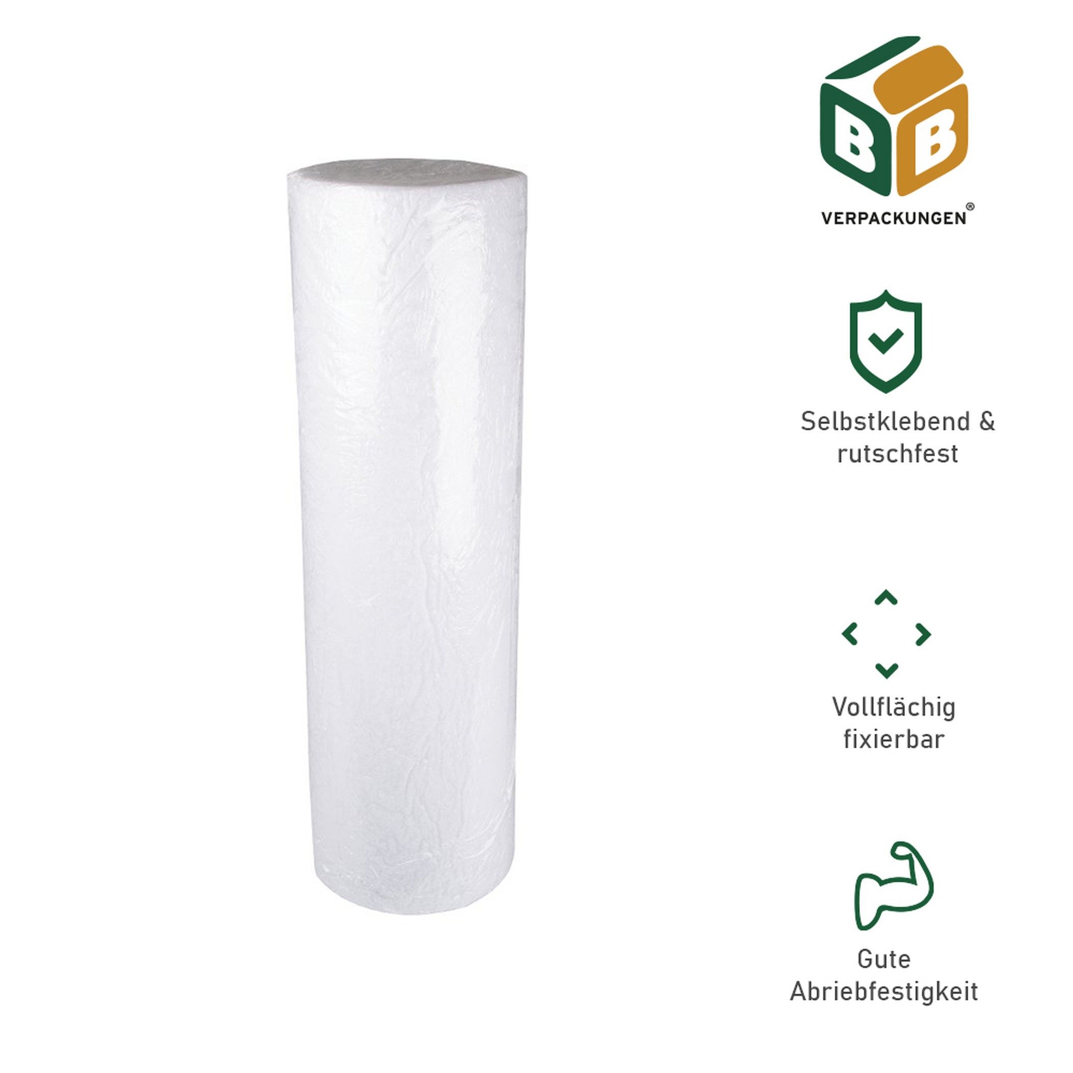 BB-Verpackungen Malervlies Treppenvlies, (1-St), 0,65 x 25 m, selbsthaftend, rutschfest, für 16,25 m²