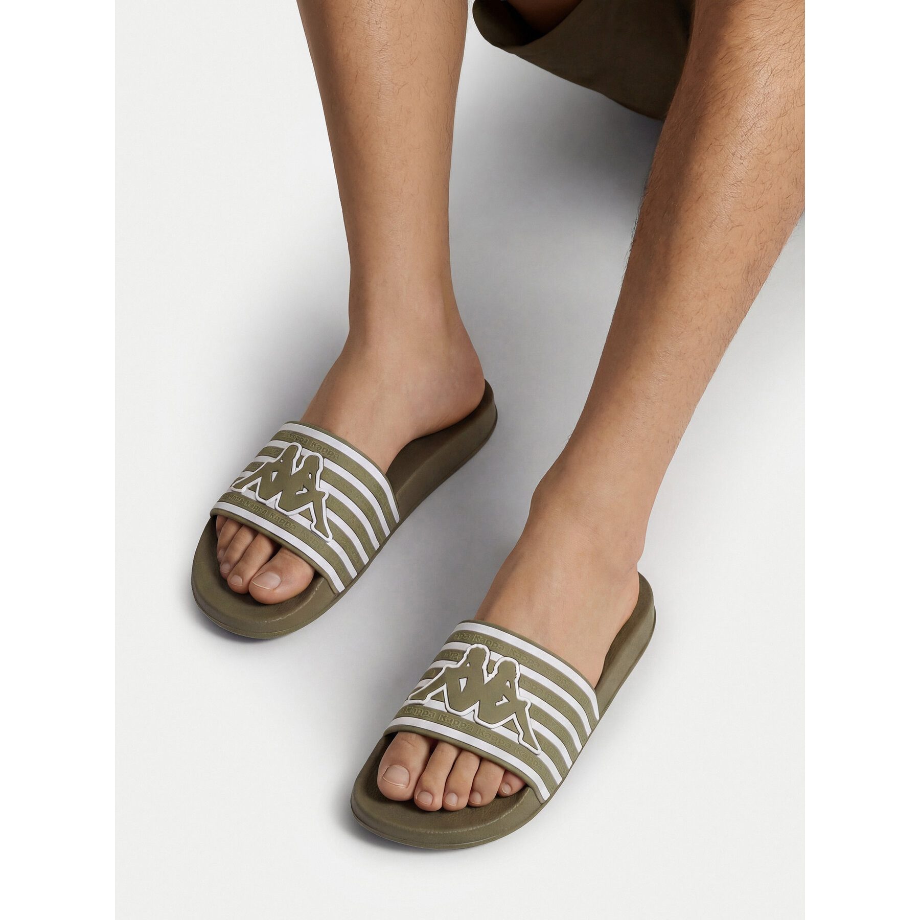 Kappa Kappa Herren-Flip-Flops in Khaki Badepantolette
