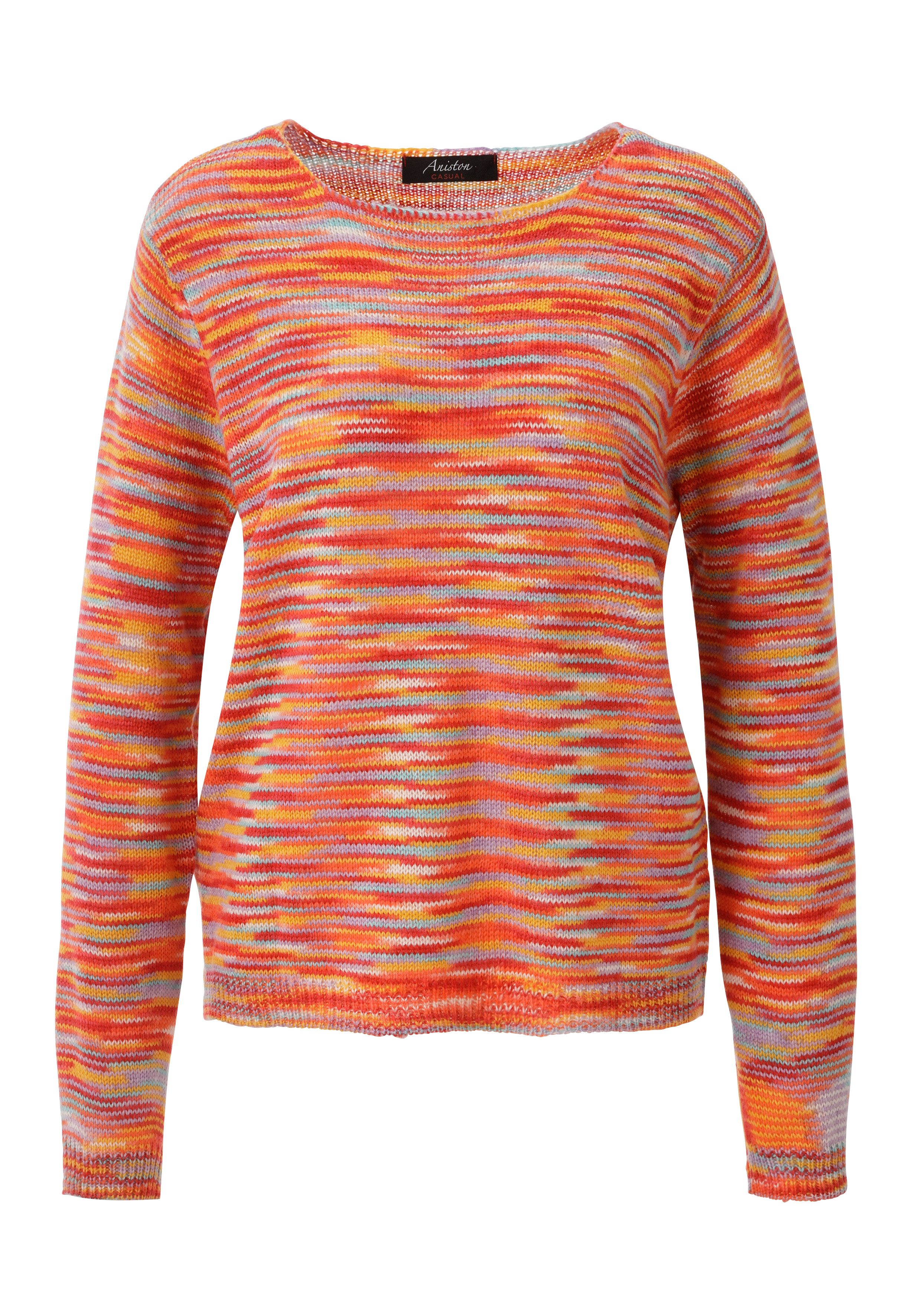 Aniston CASUAL Strickpullover aus farbenfrohen Effektgarn - jedes Teil ein Unikat